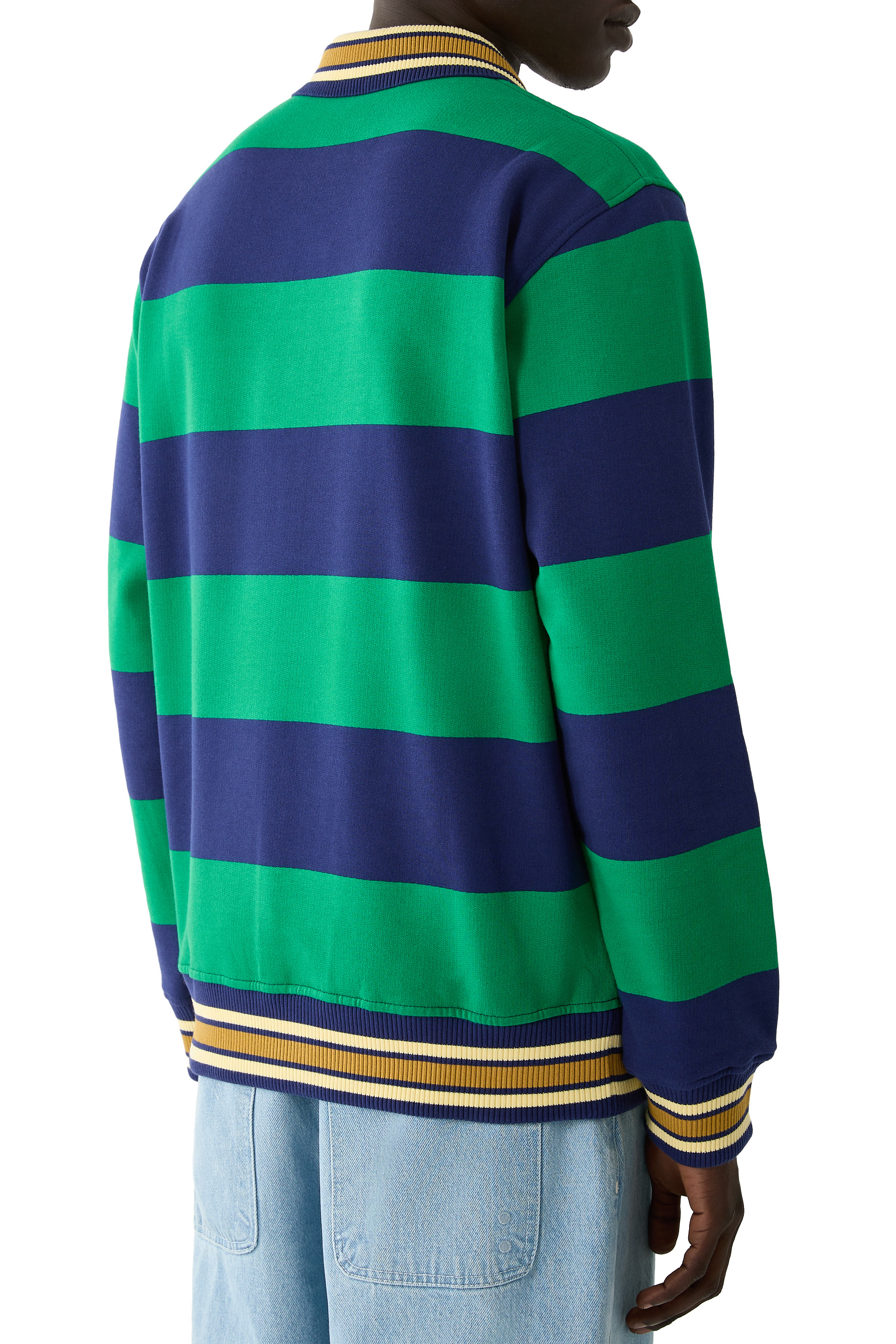 Drôle Embroidered Stripes Polo Shirt 