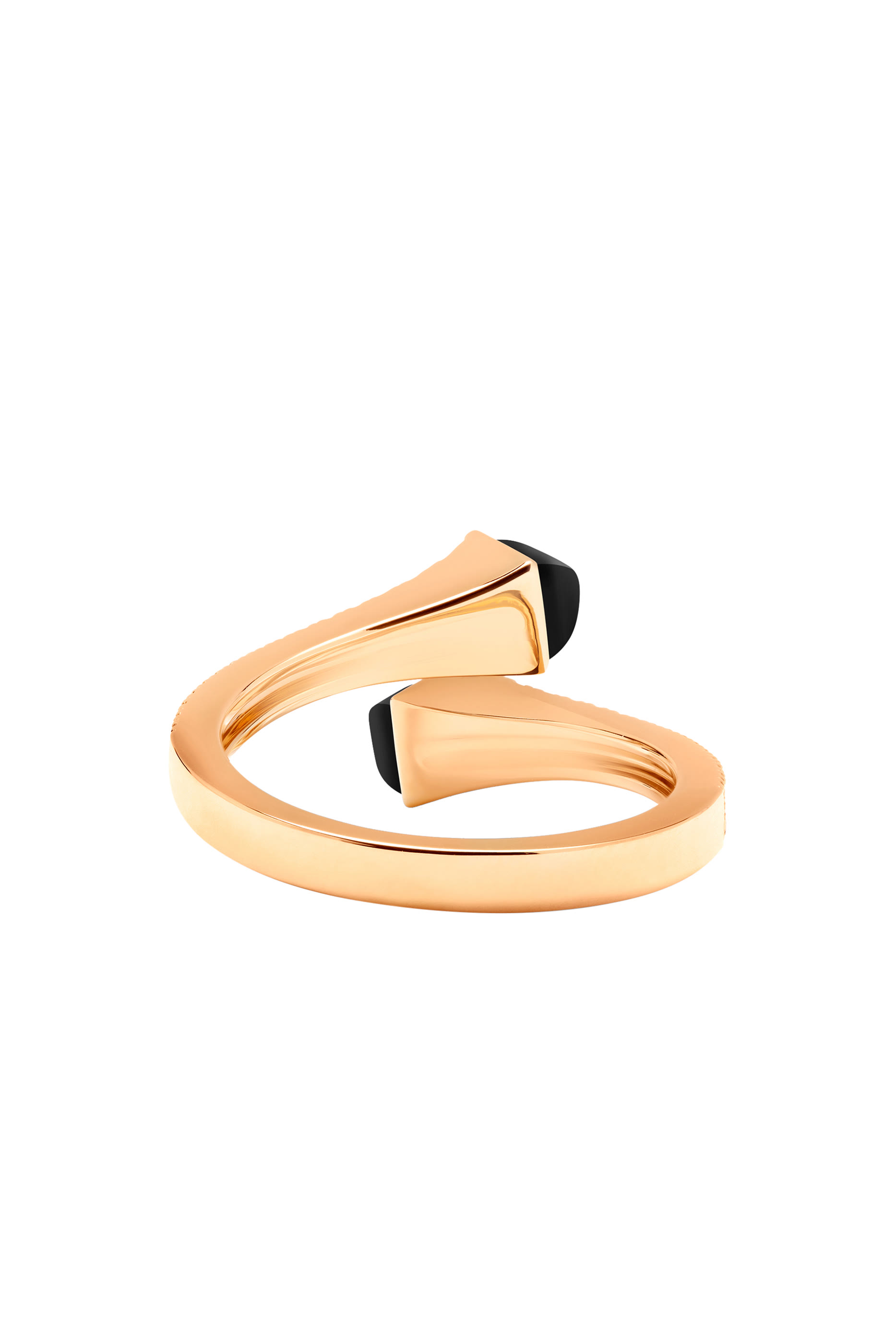 Cleo Slim Ring, 18k Rose Gold Black Onyx & Diamonds