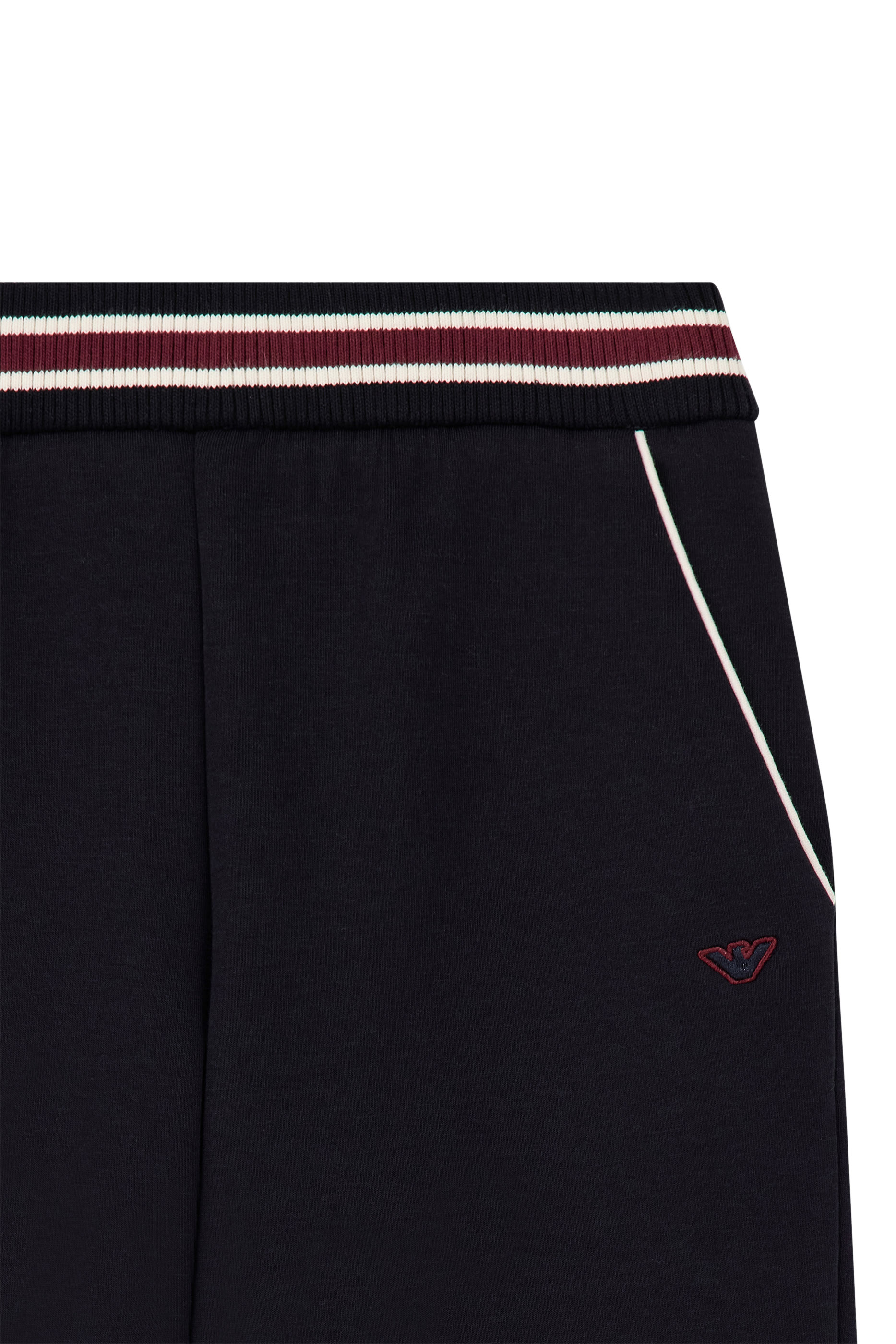 Kids Striped Ribbed Waistband Sweatpants