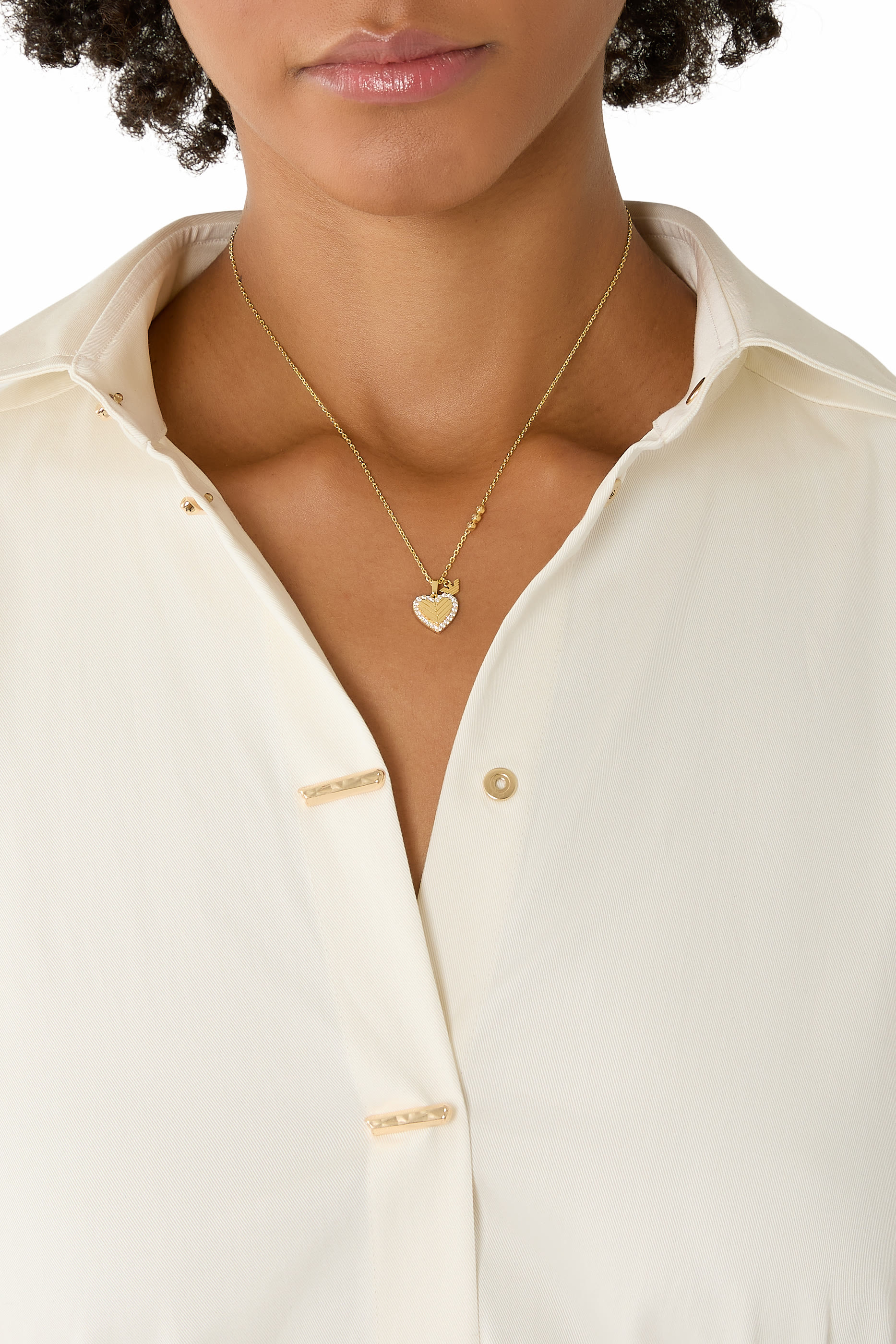Gold-Tone Sterling Silver Pendant Necklace