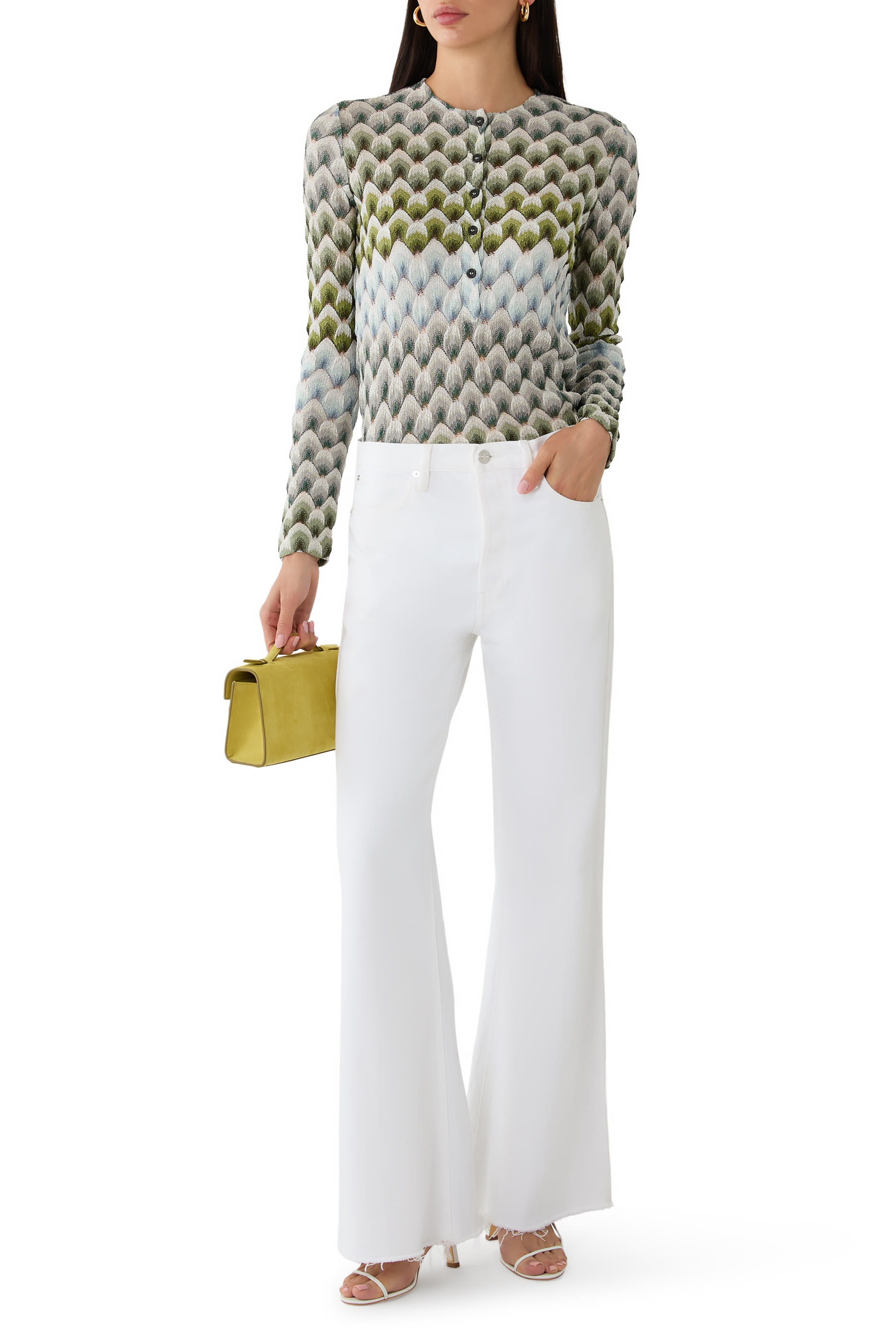 Laced Raschel Long Sleeves Top