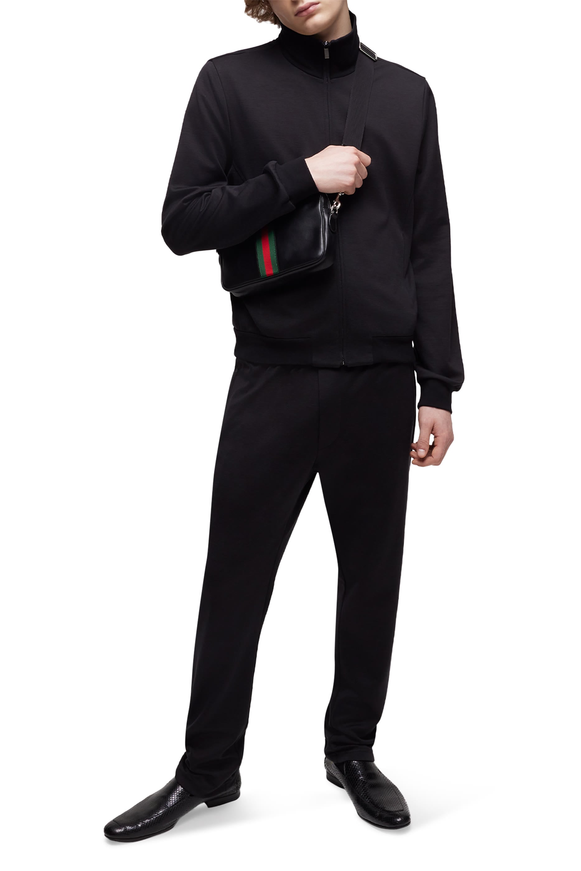 Silk Cotton Jersey Zip Jacket 