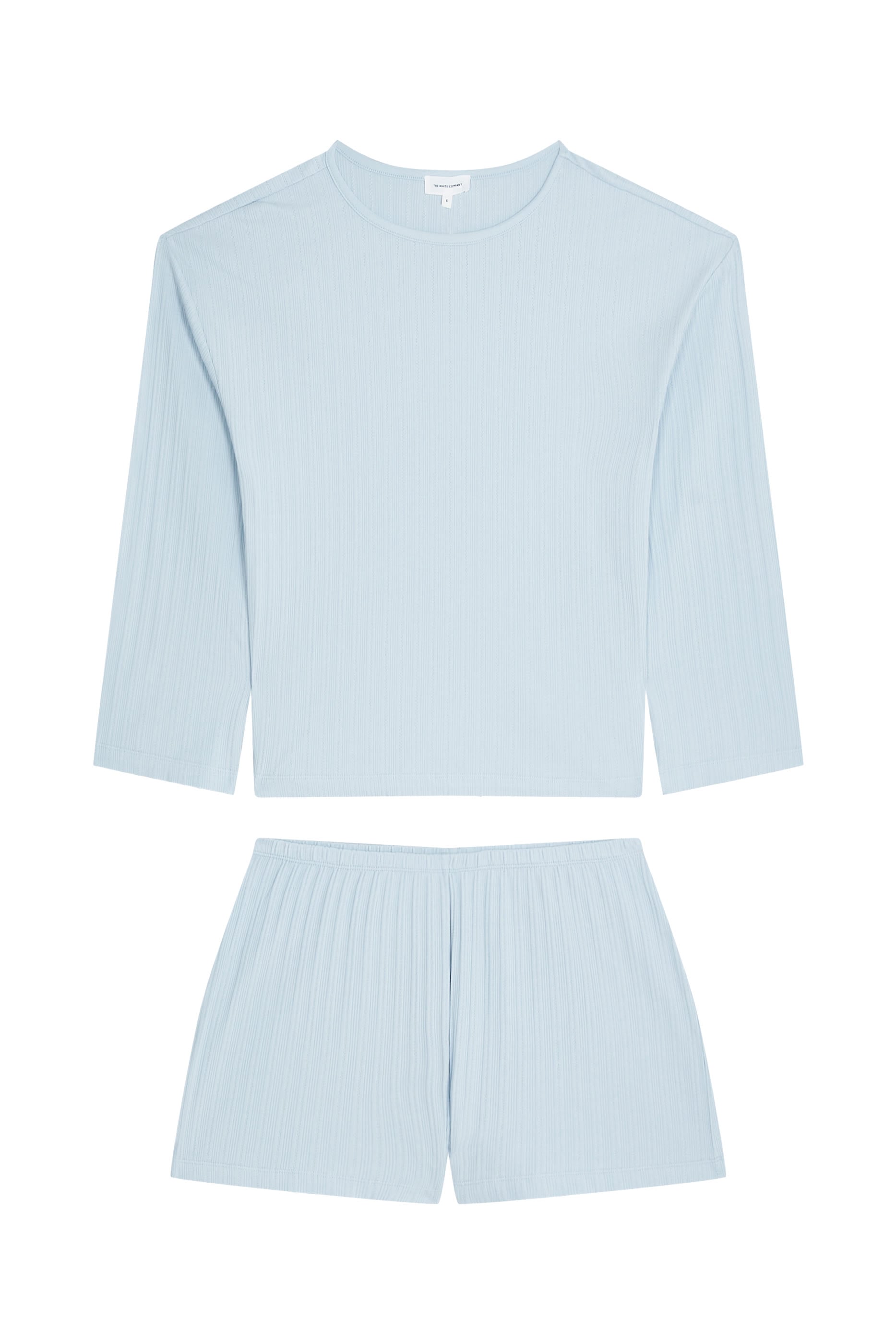 Jersey Rib Pointelle Boxy Shortie Pajama Set