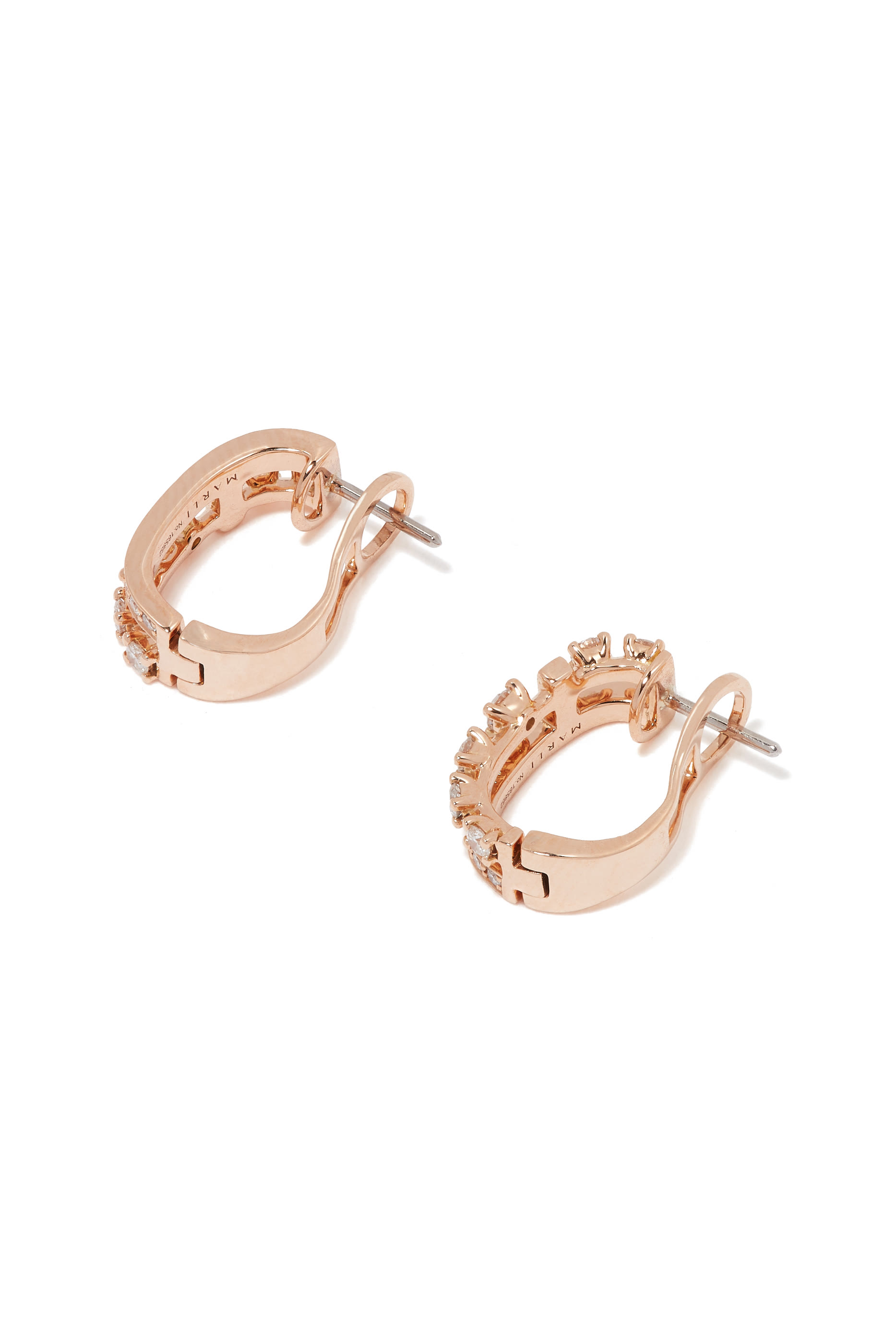 Avenues Earring, 18K Rose Gold & Diamonds