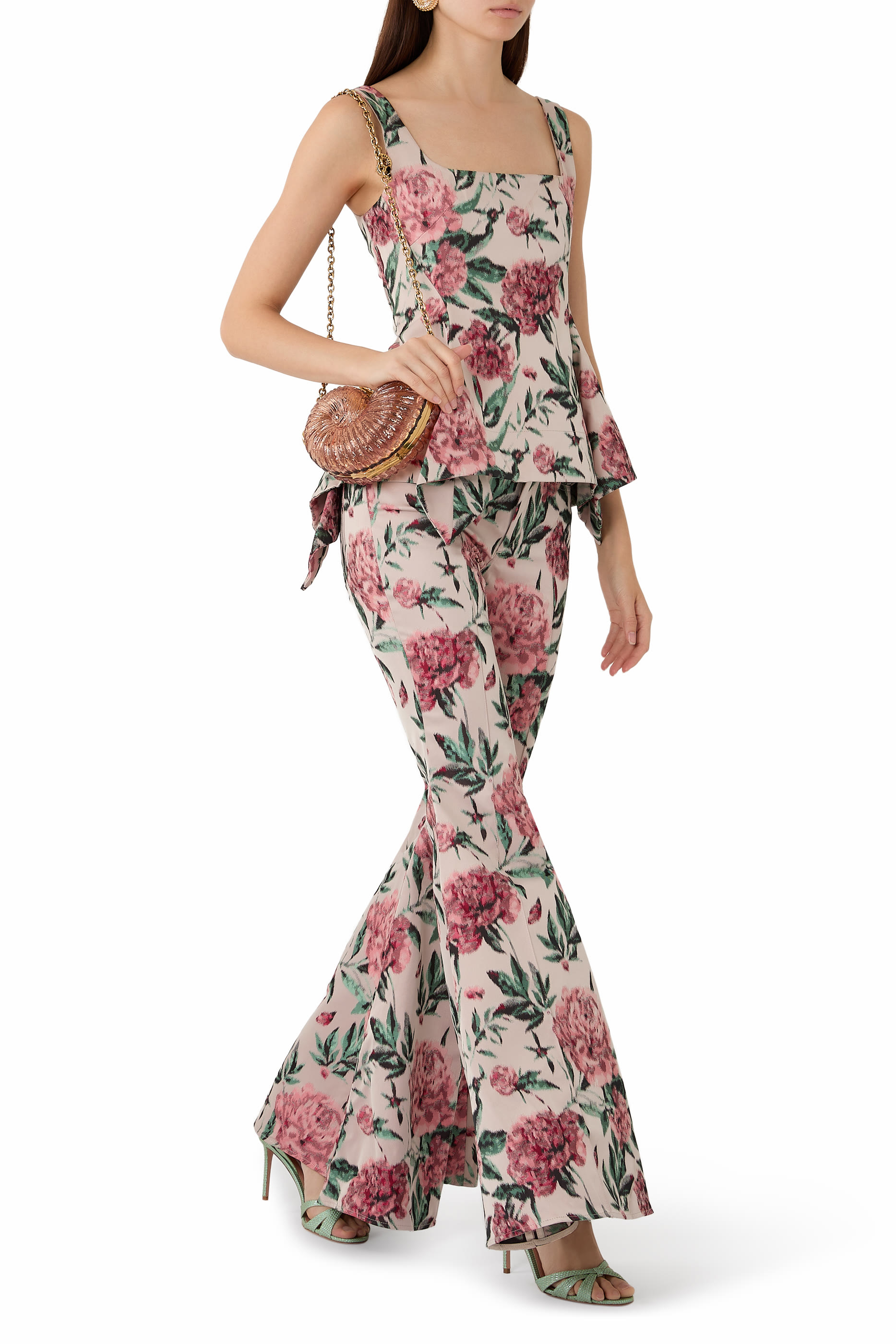 Brocade Extreme Flare Trousers