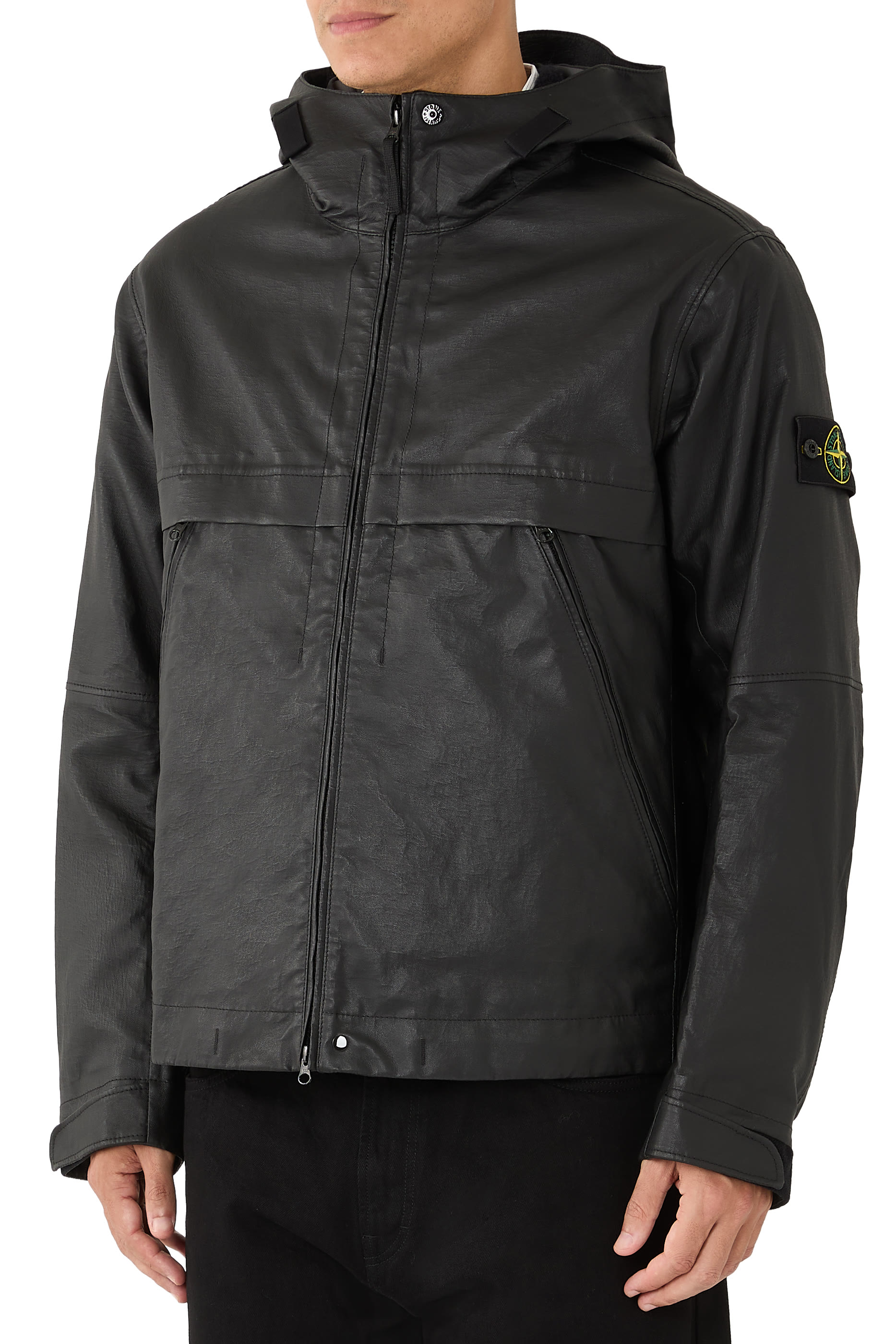 Logo Patch Hooded Jacket