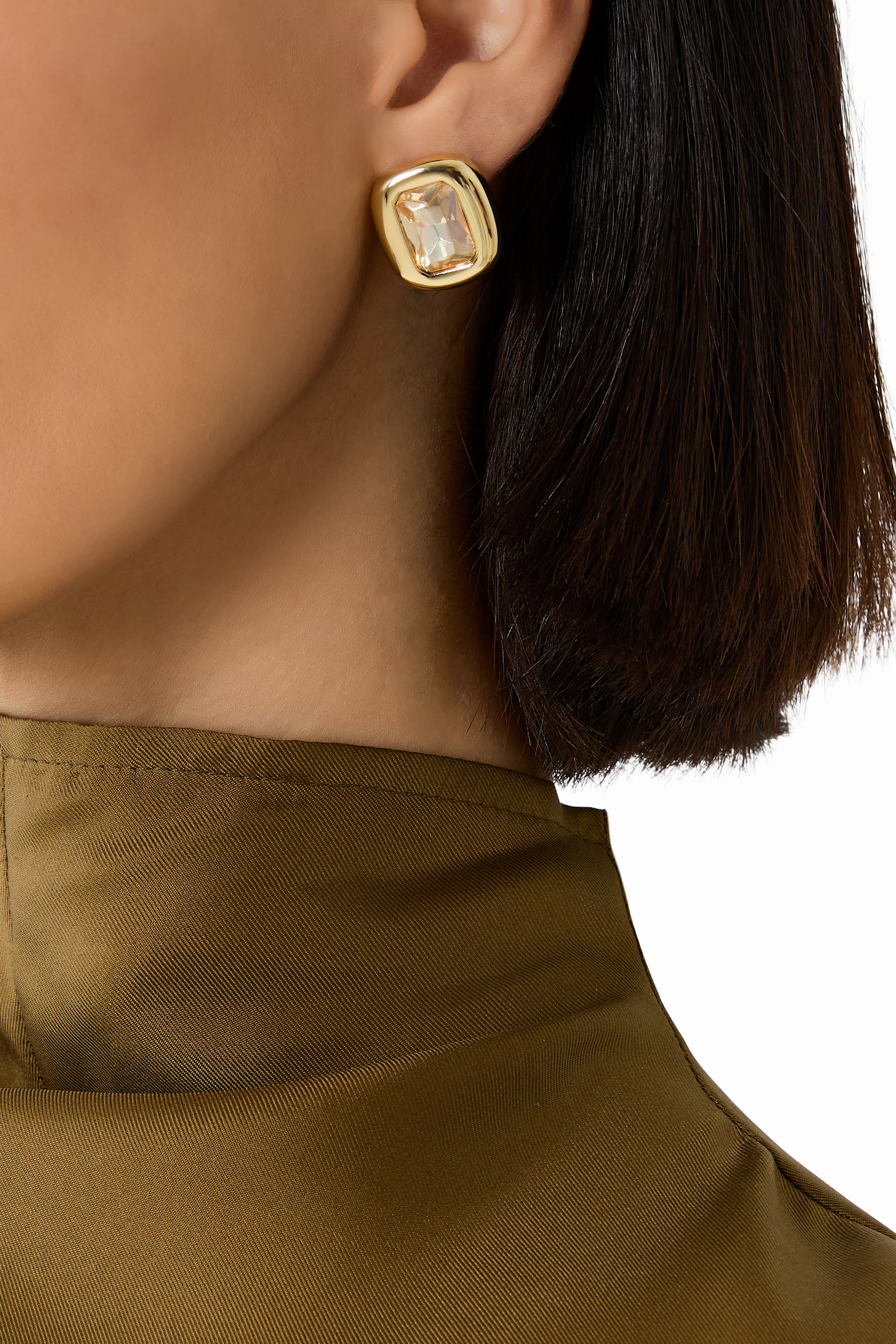 Ophelia Stud Earrings, Metal