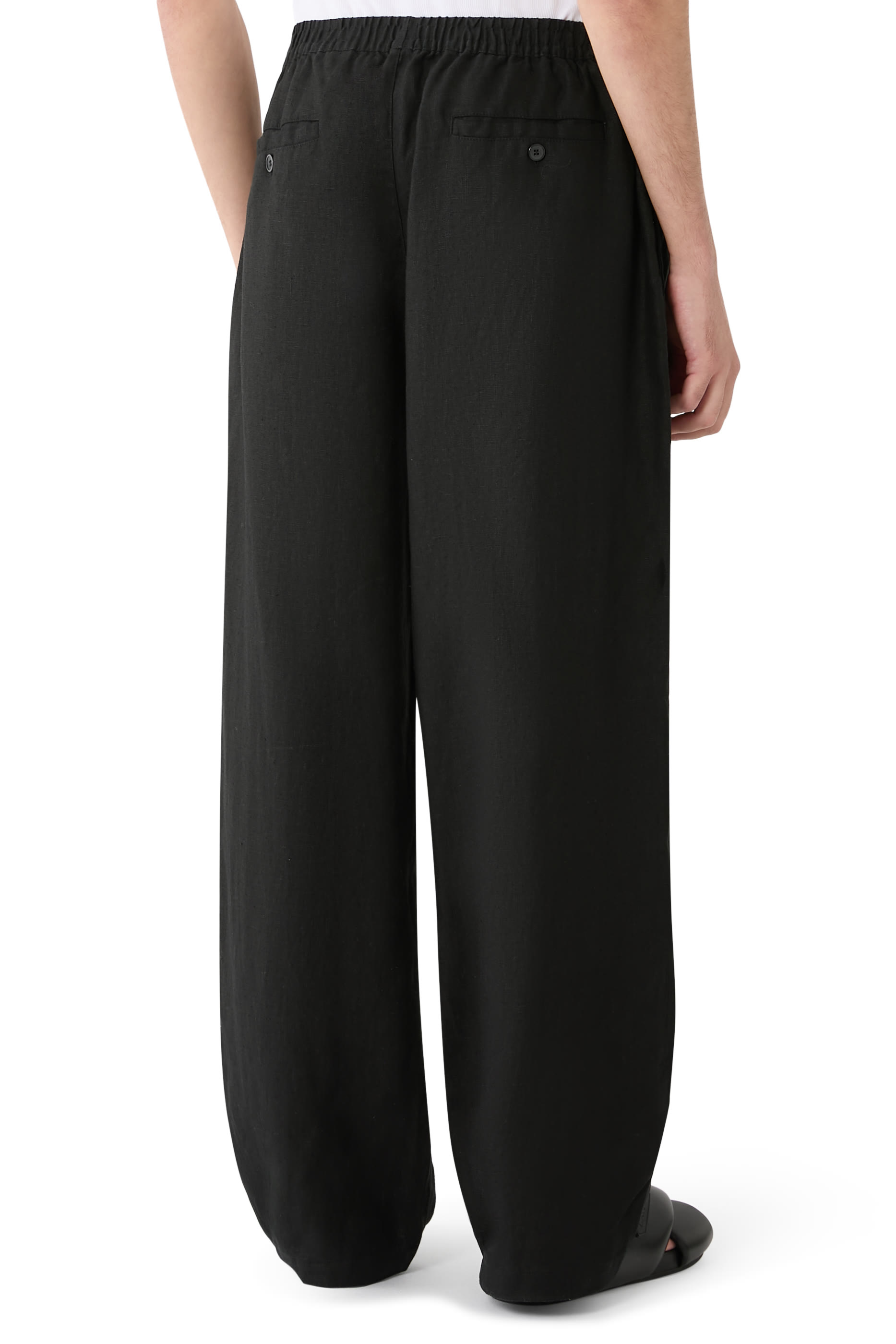 Linen Wide-Leg Pants