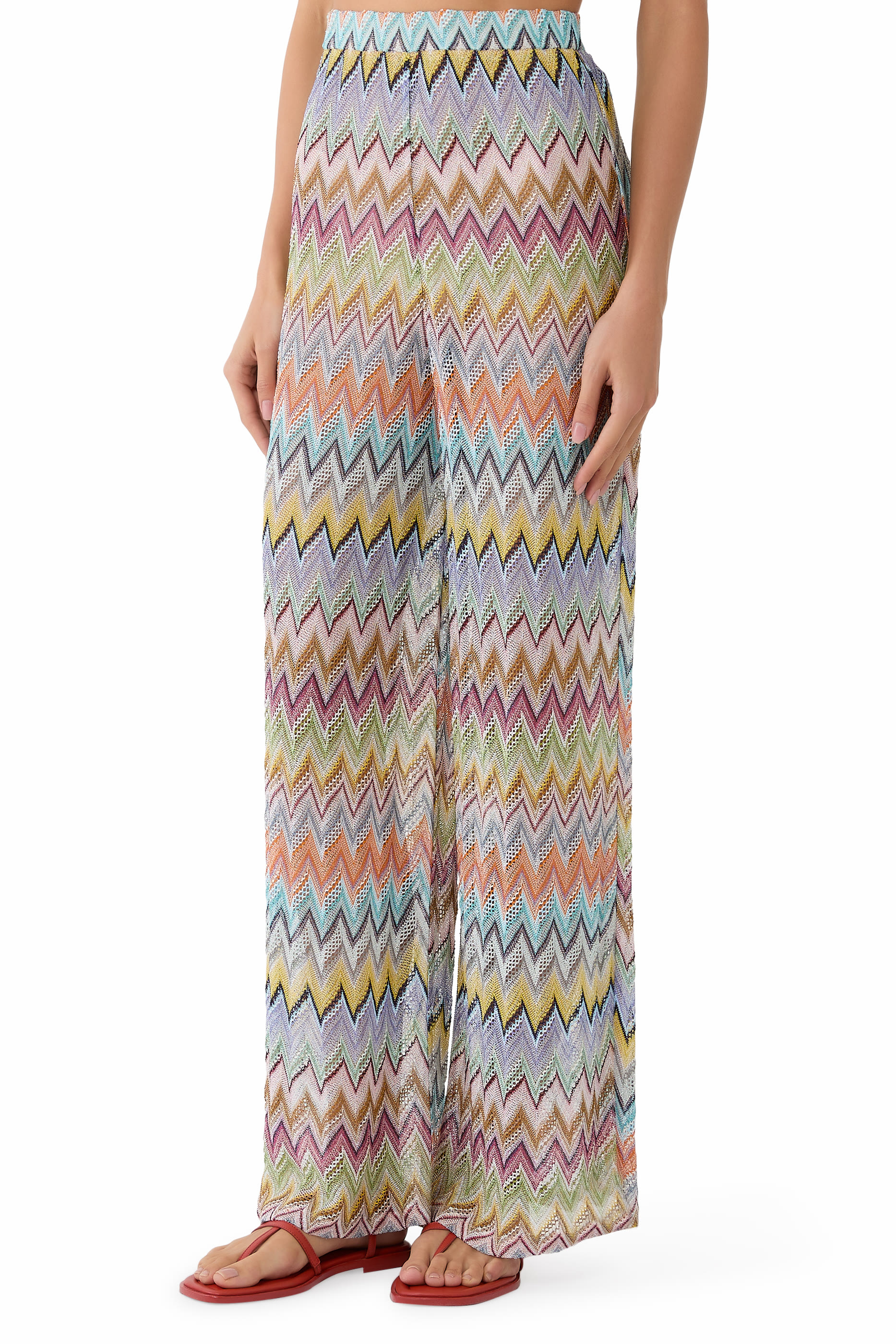 Mare Lace Rashel Zig Zag Wide Leg Pants