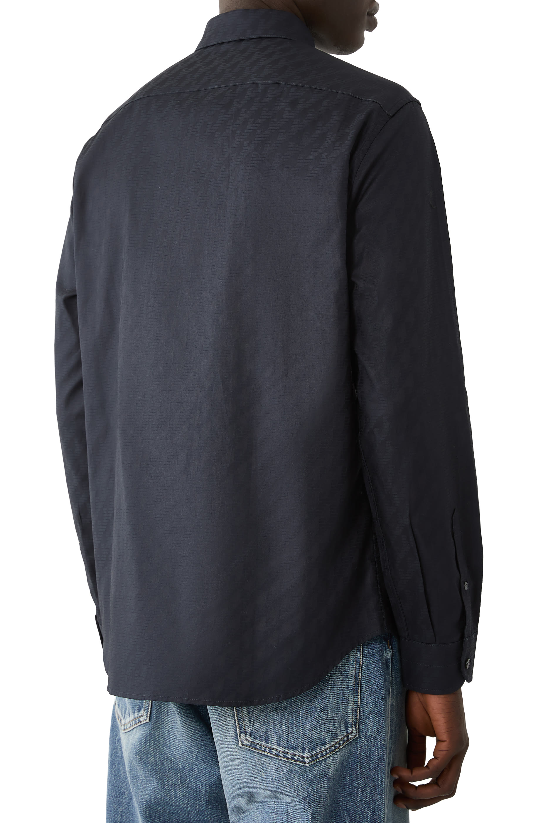 Regular Fit Shirt in Cotton Jacquard
