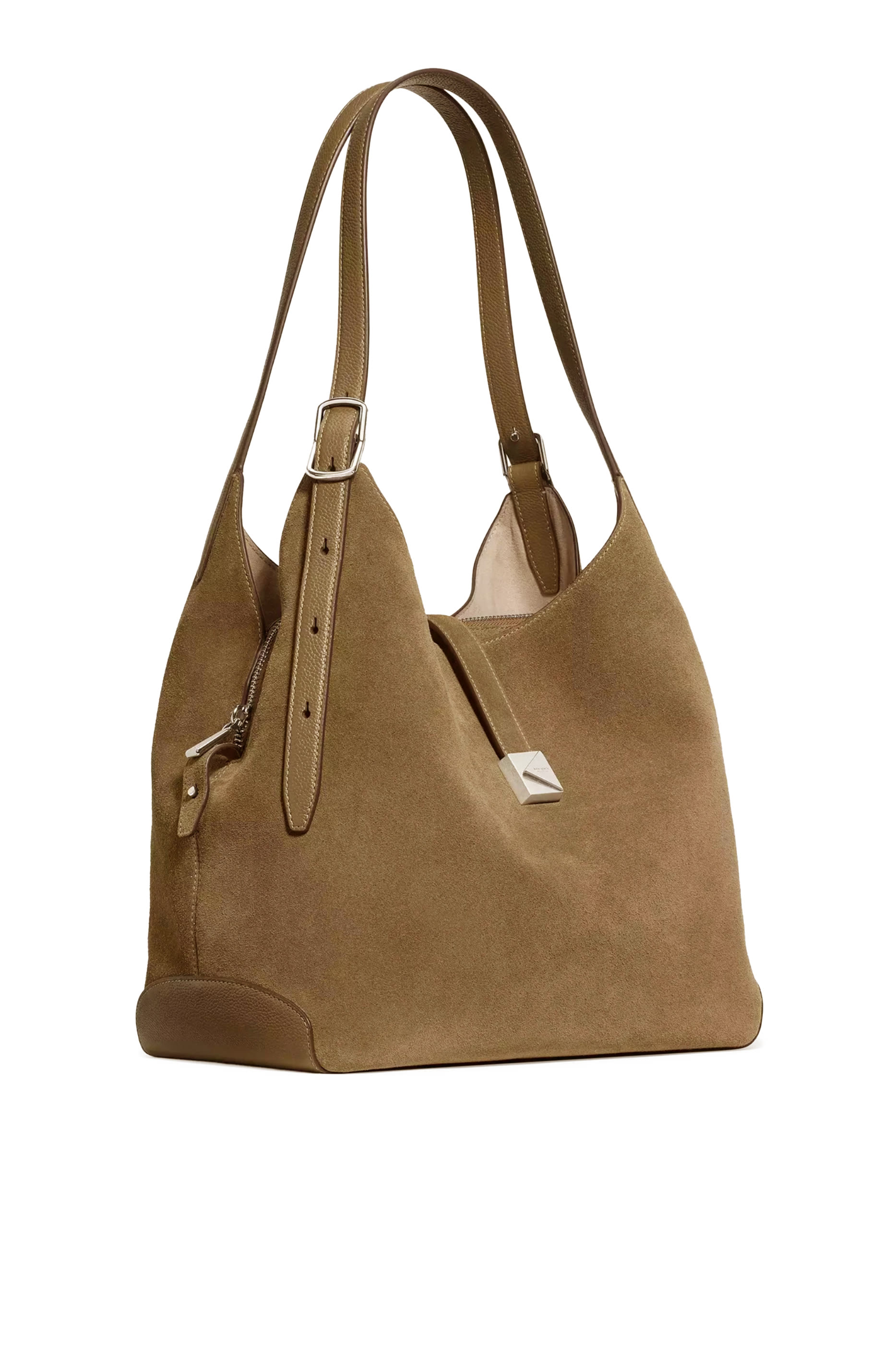 Deco Suede Crossbody Tote Bag