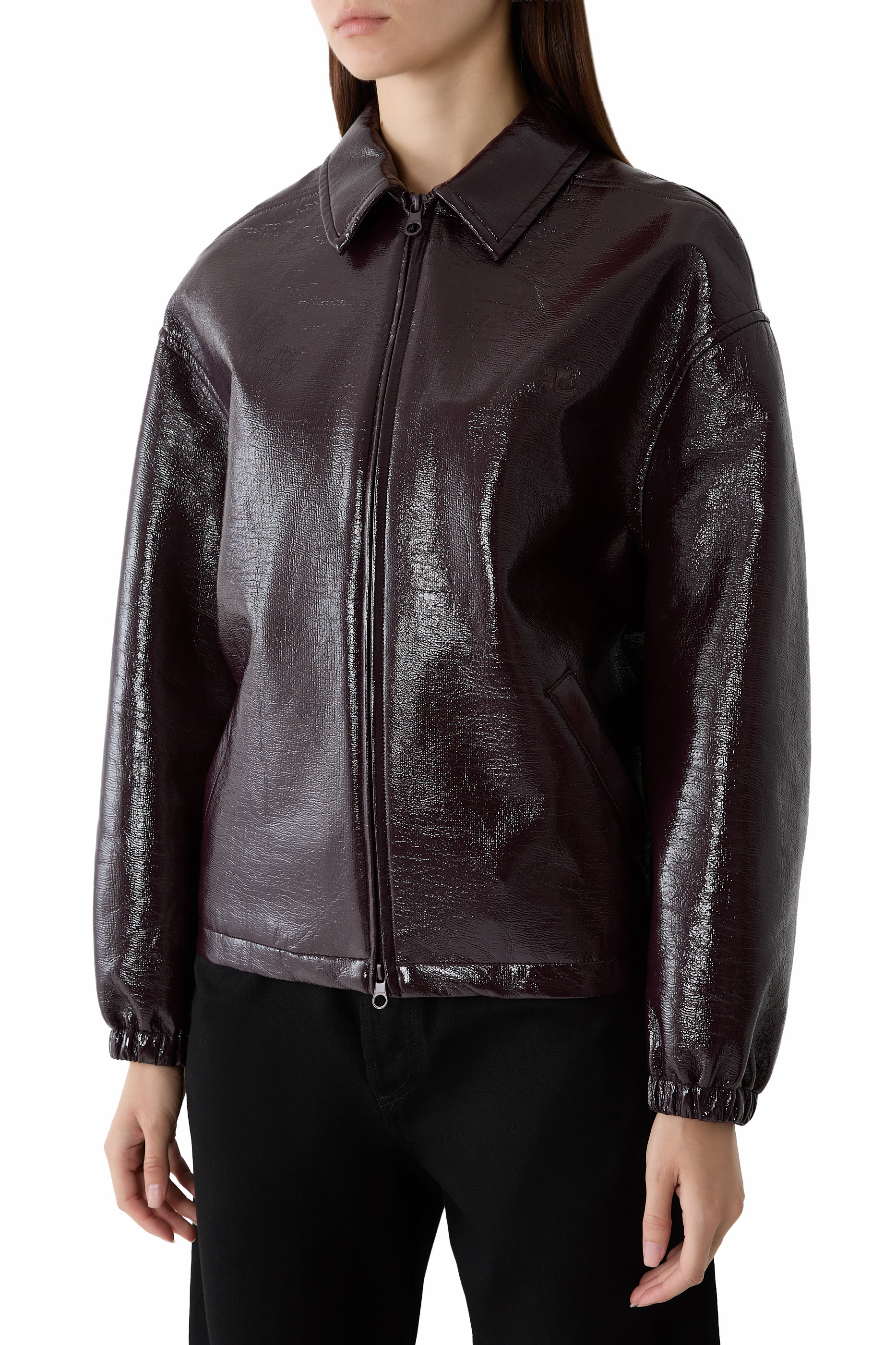 Vinyl Bomber Jacket 