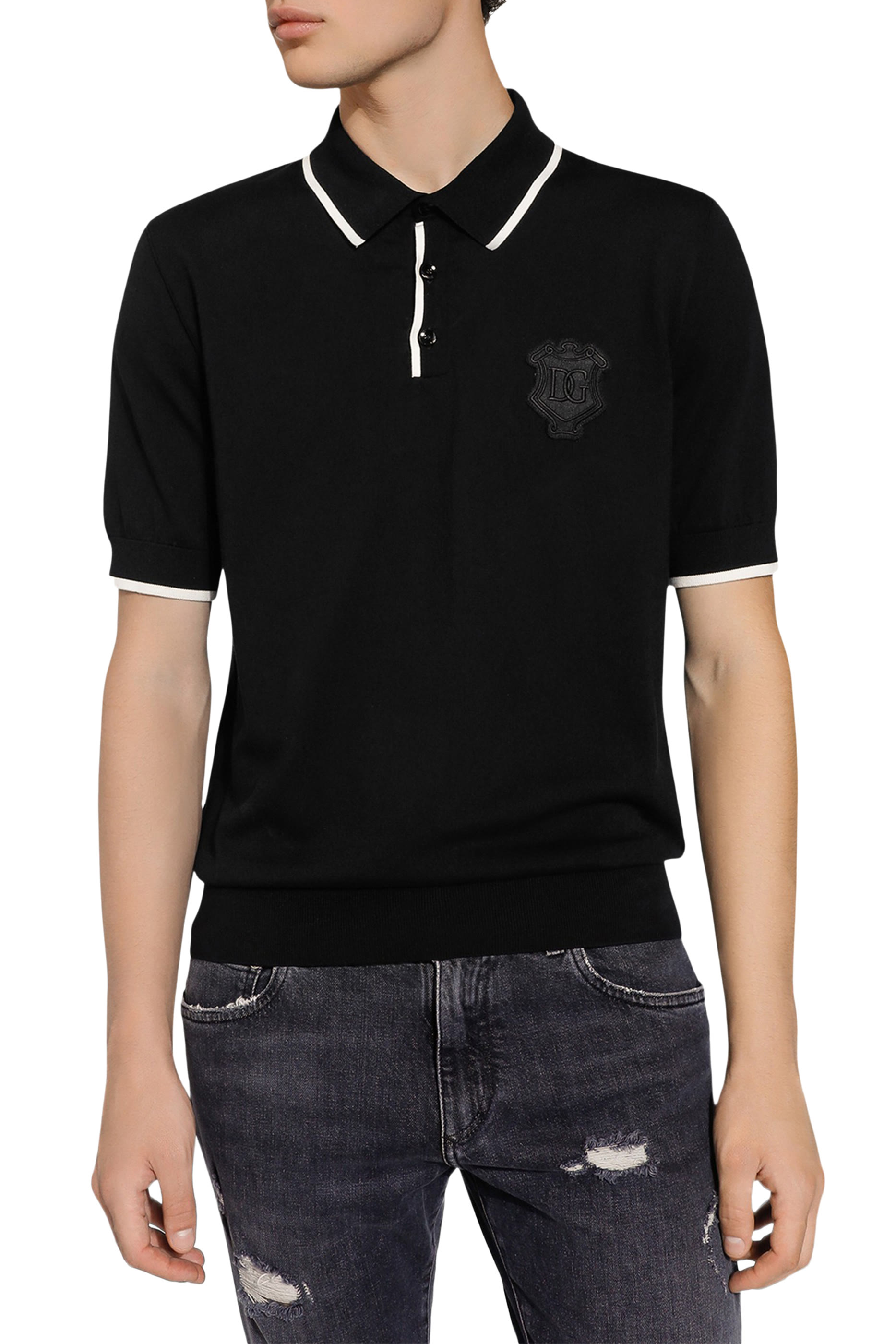 DG Logo Cotton Polo-Shirt