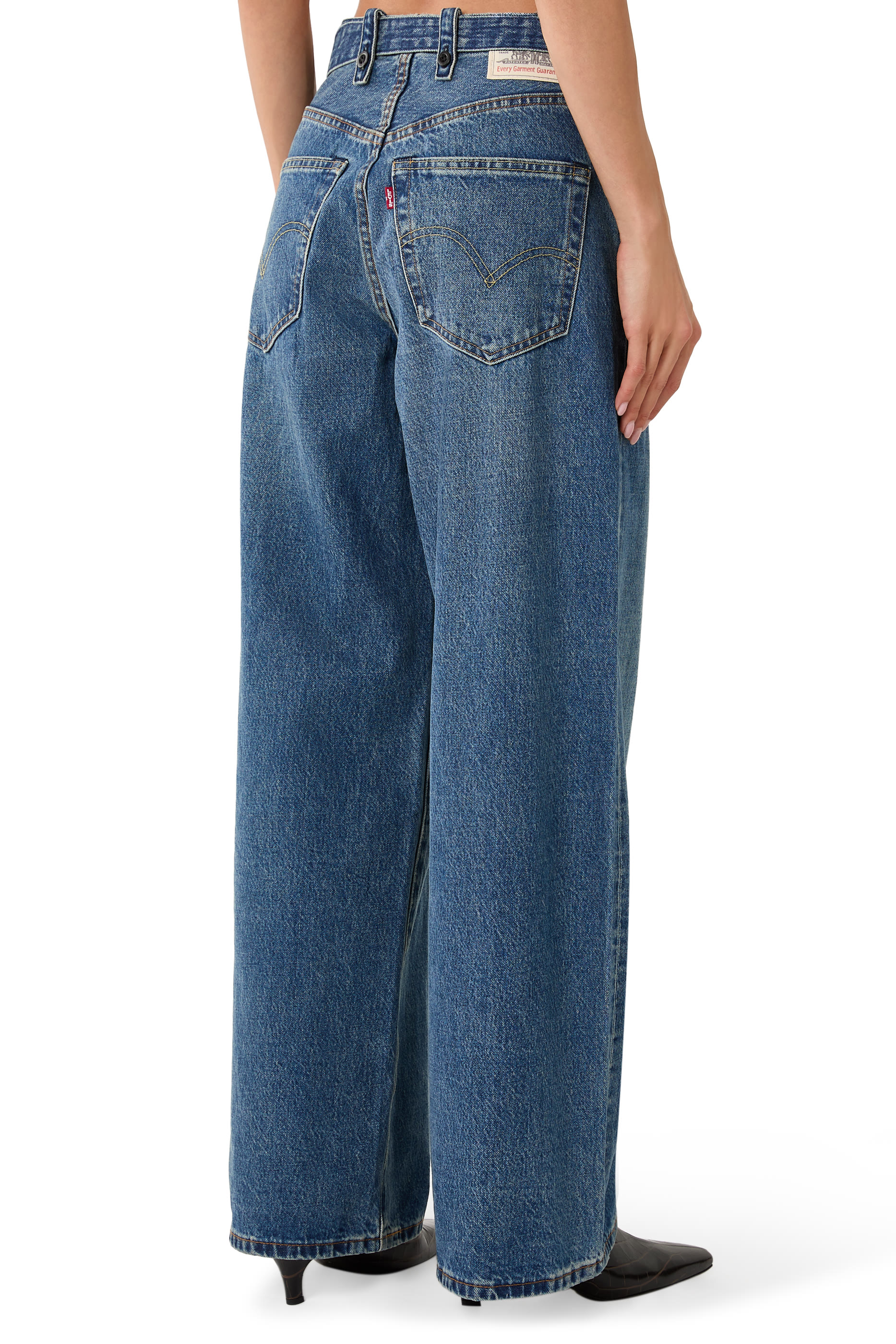 Belted Wide-Leg Jeans