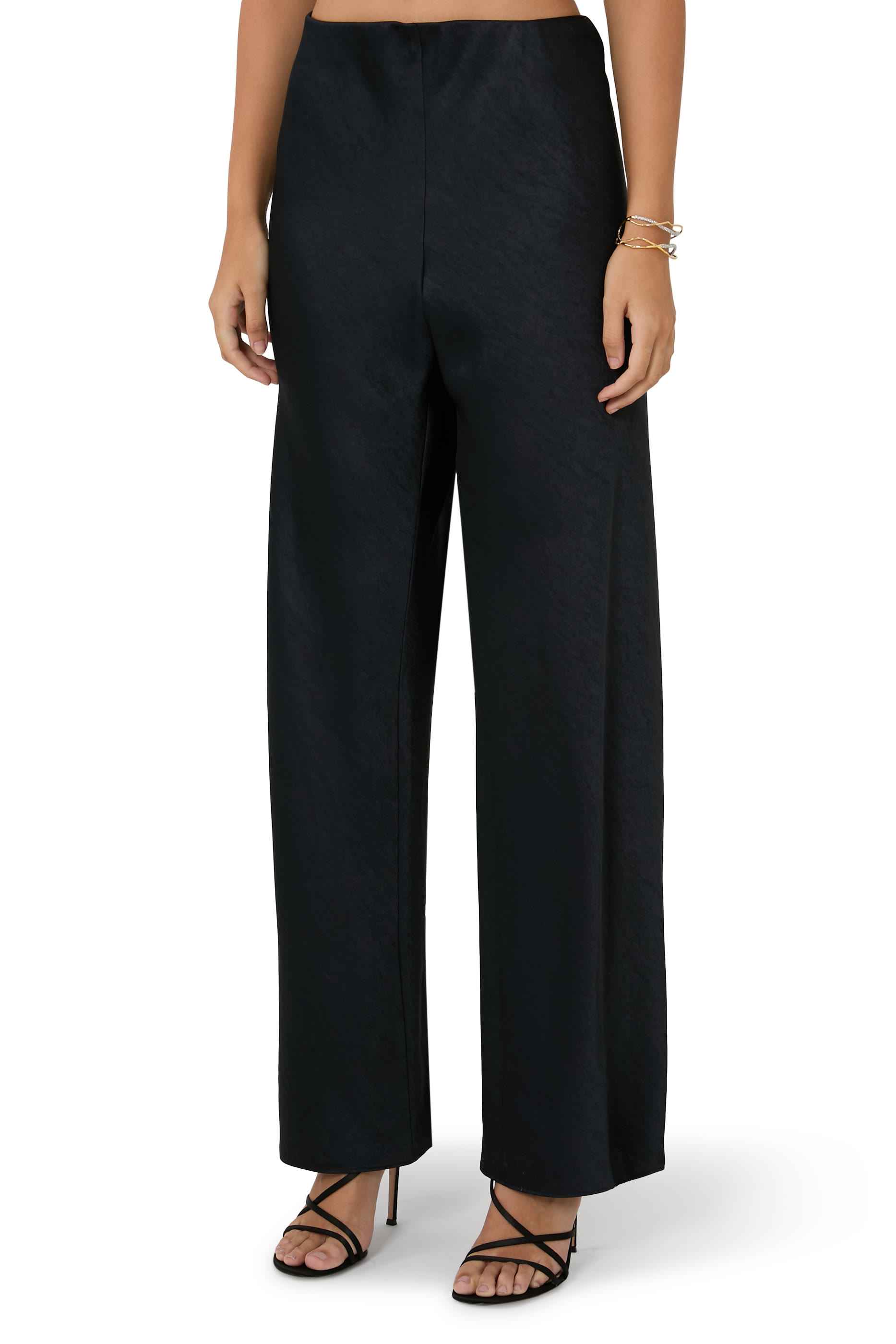 Fluid Satin Bias Pants