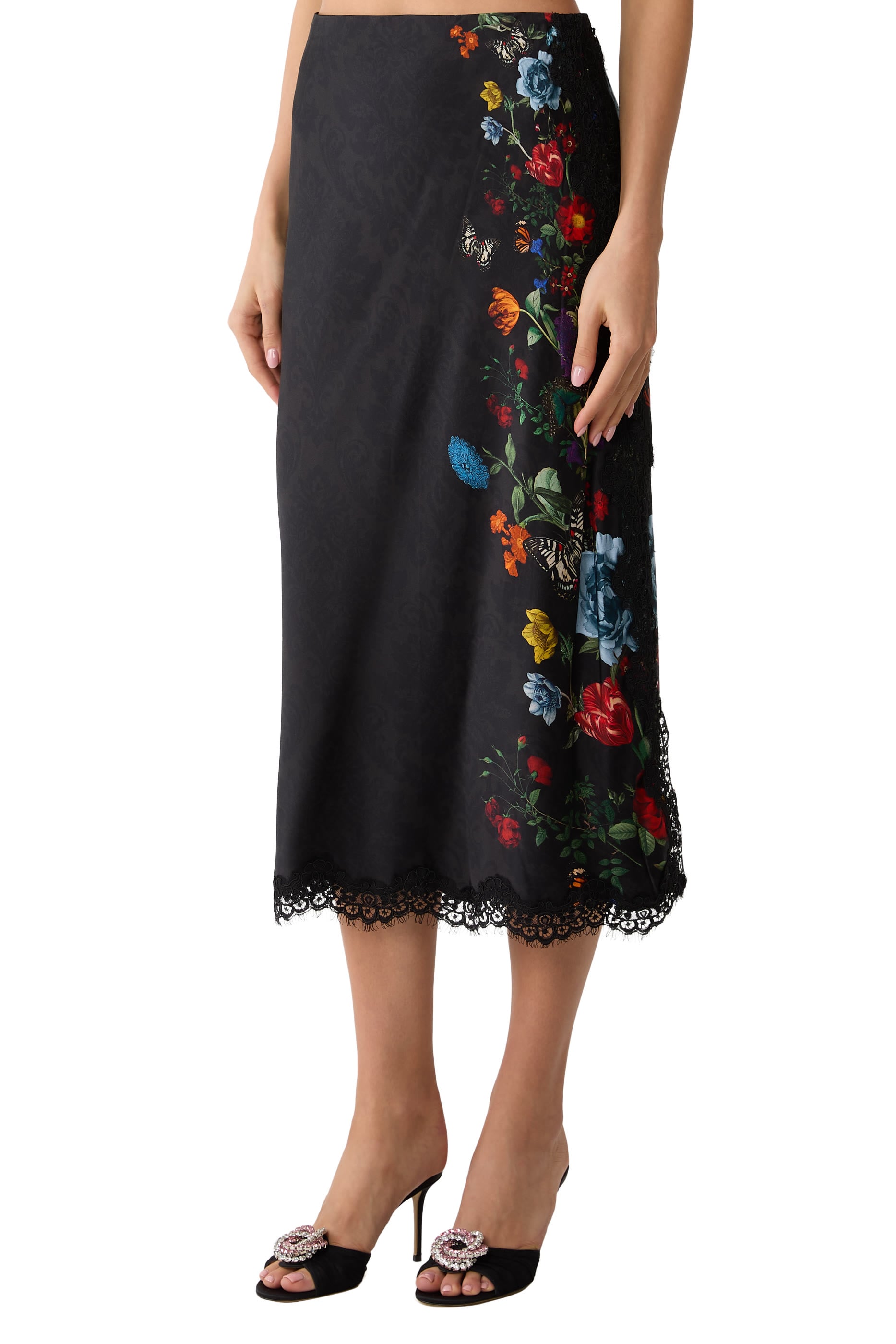 Maeve Lace Trim Slip Skirt 