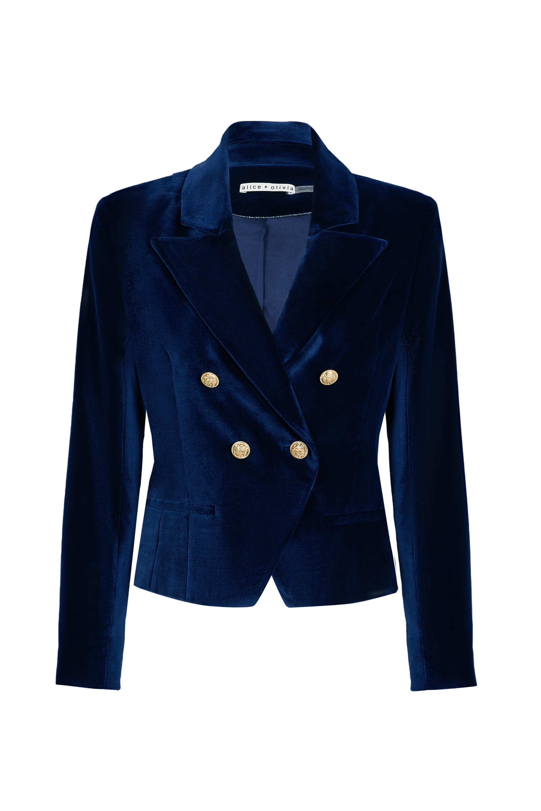 Sable Double-Breasted Cropped Blazer