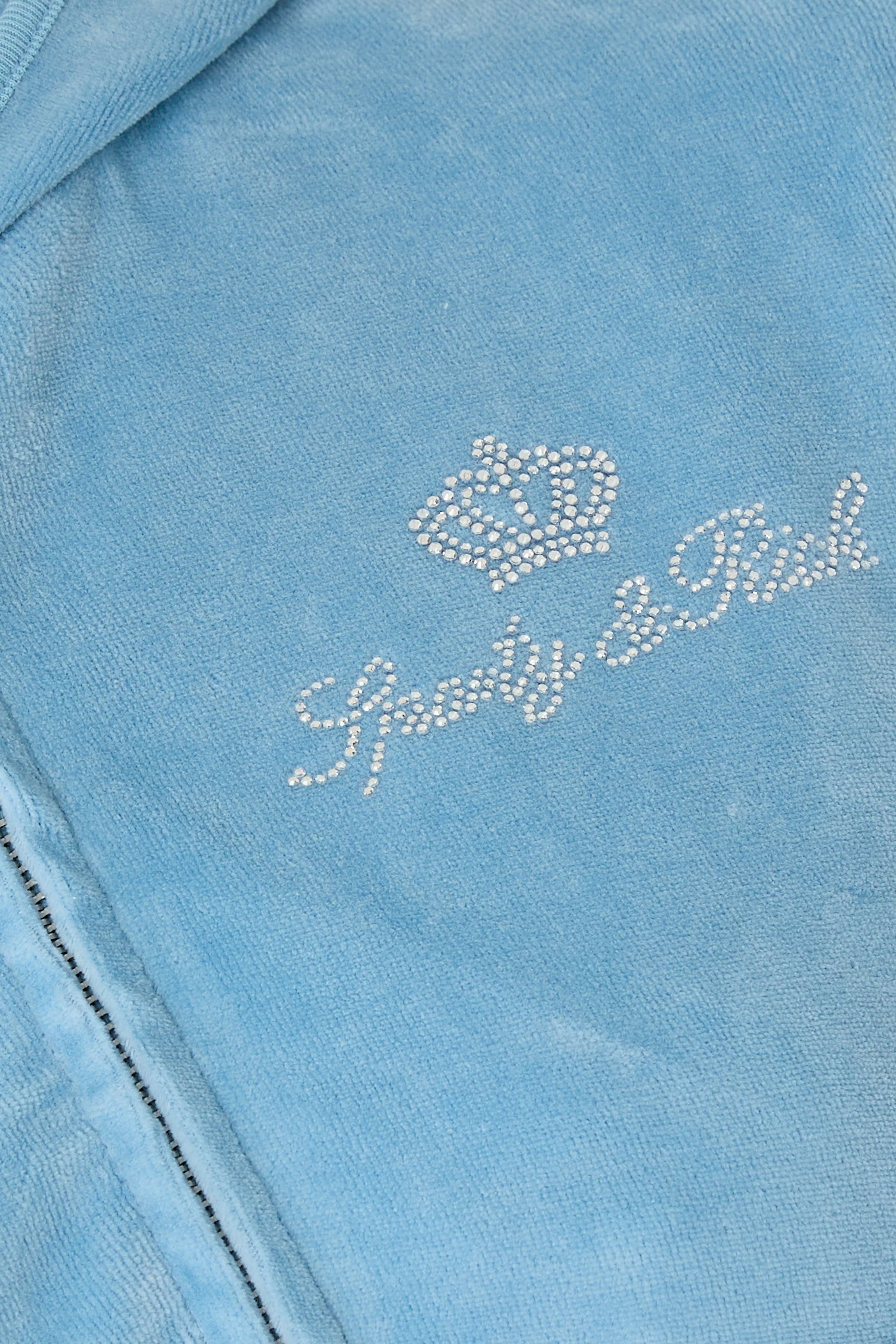 Juicy Script Velour Zip Hoodie