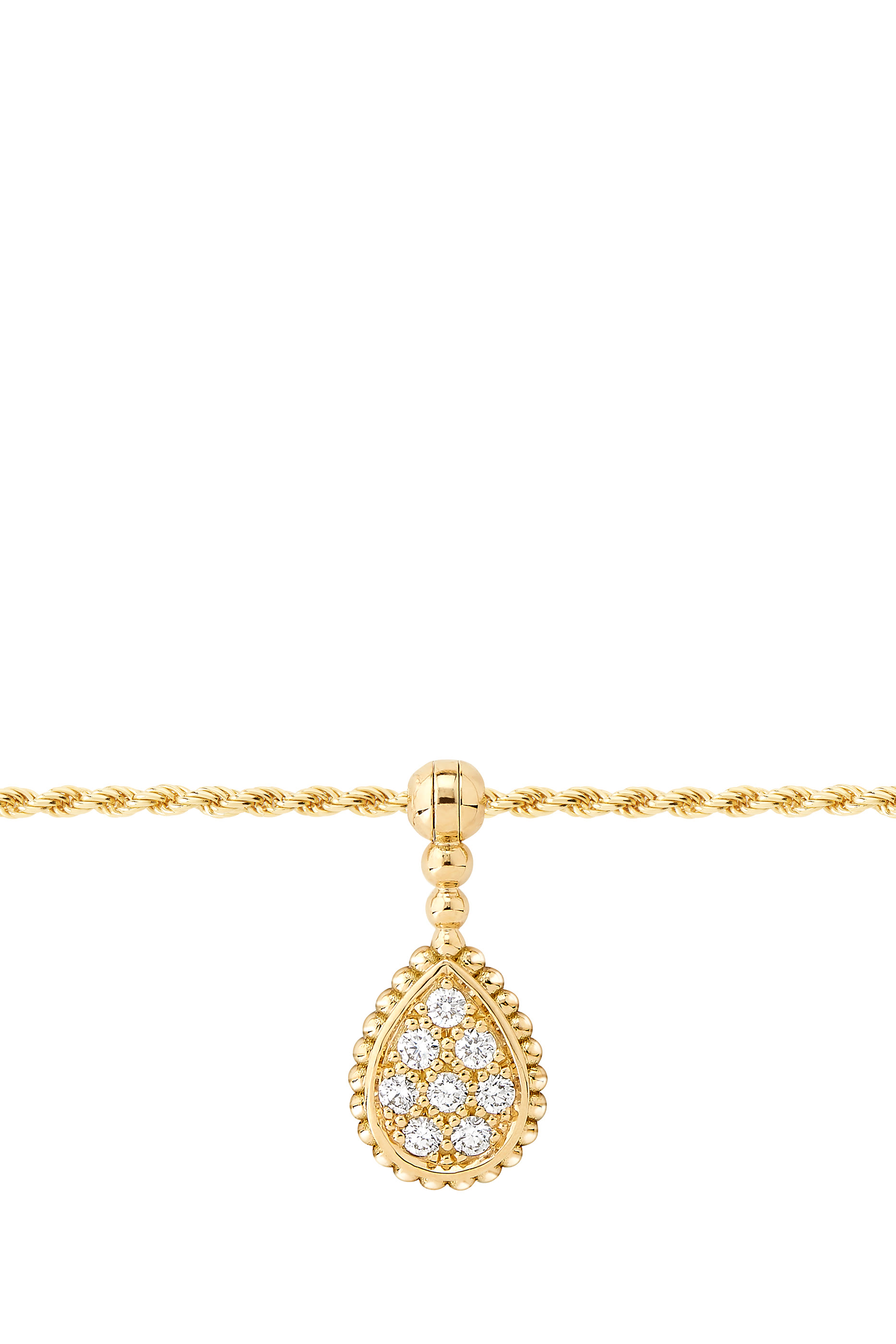 Serpent Bohème Ankle Bracelet, 18K Yellow Gold & Diamonds