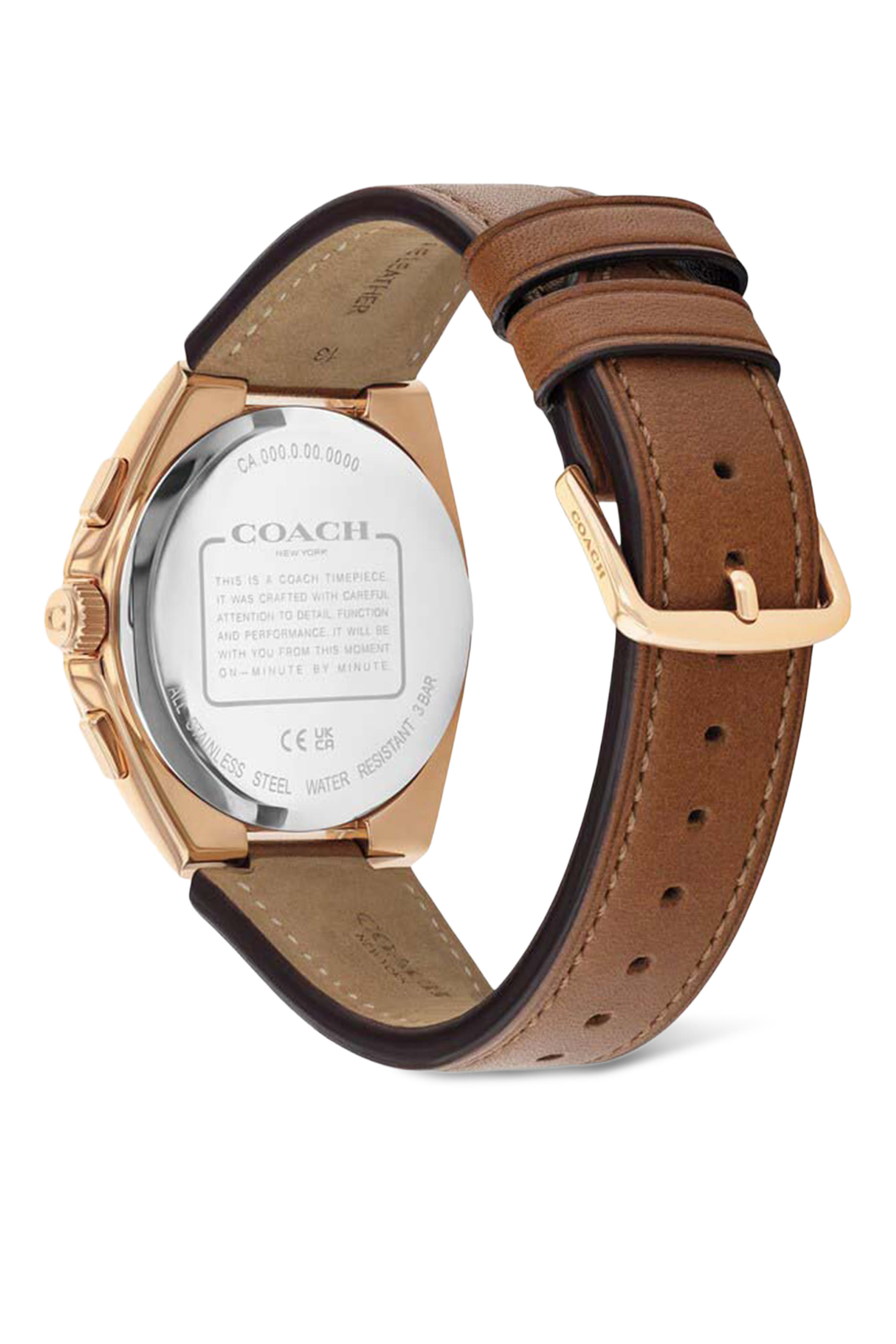 Jackson Quartz Chronograph Leather Strap Watch