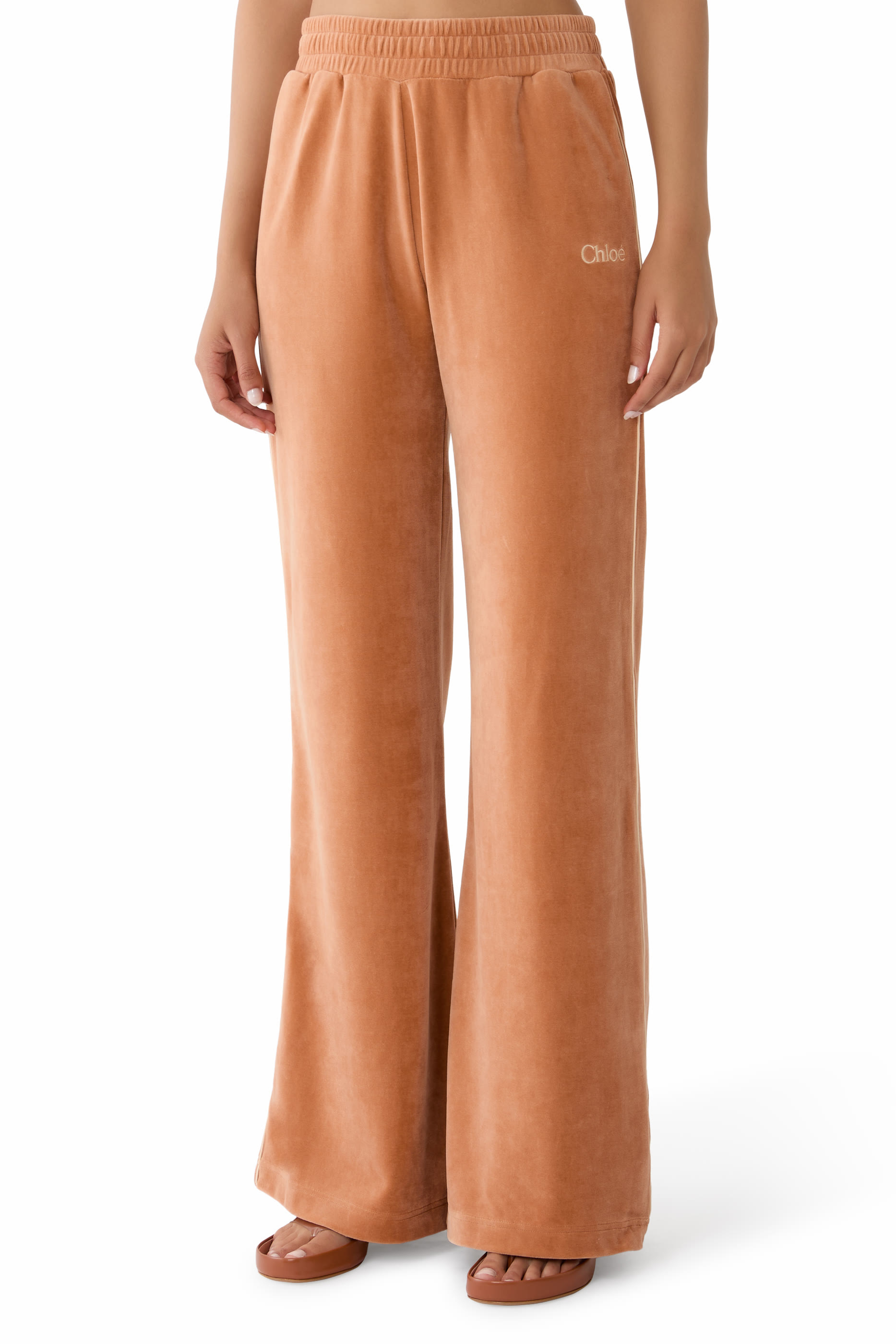 Wide-Leg Tracksuit Trousers