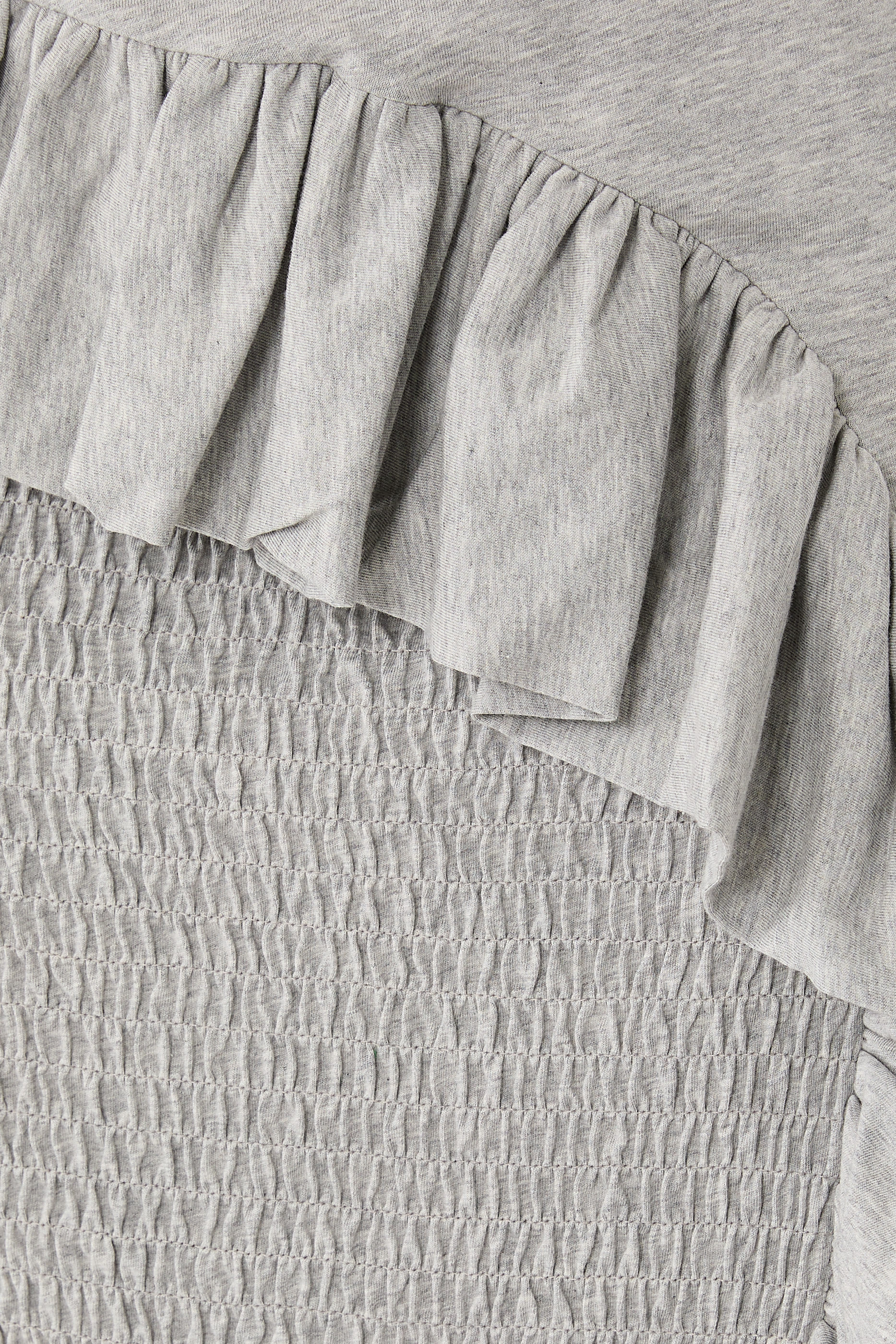 Ruffled Smocked Midi Skirt