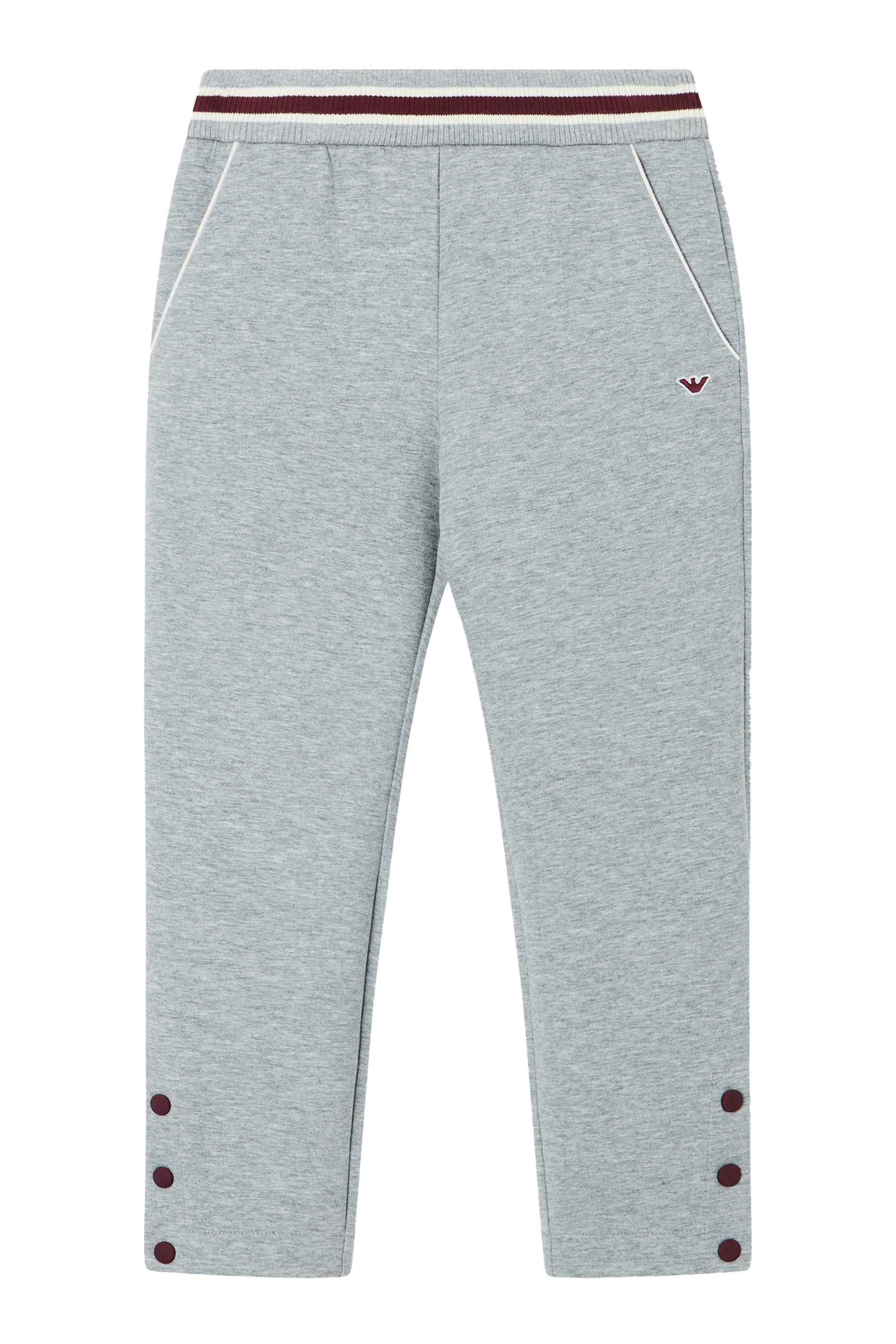 Kids Striped Ribbed Waistband Sweatpants