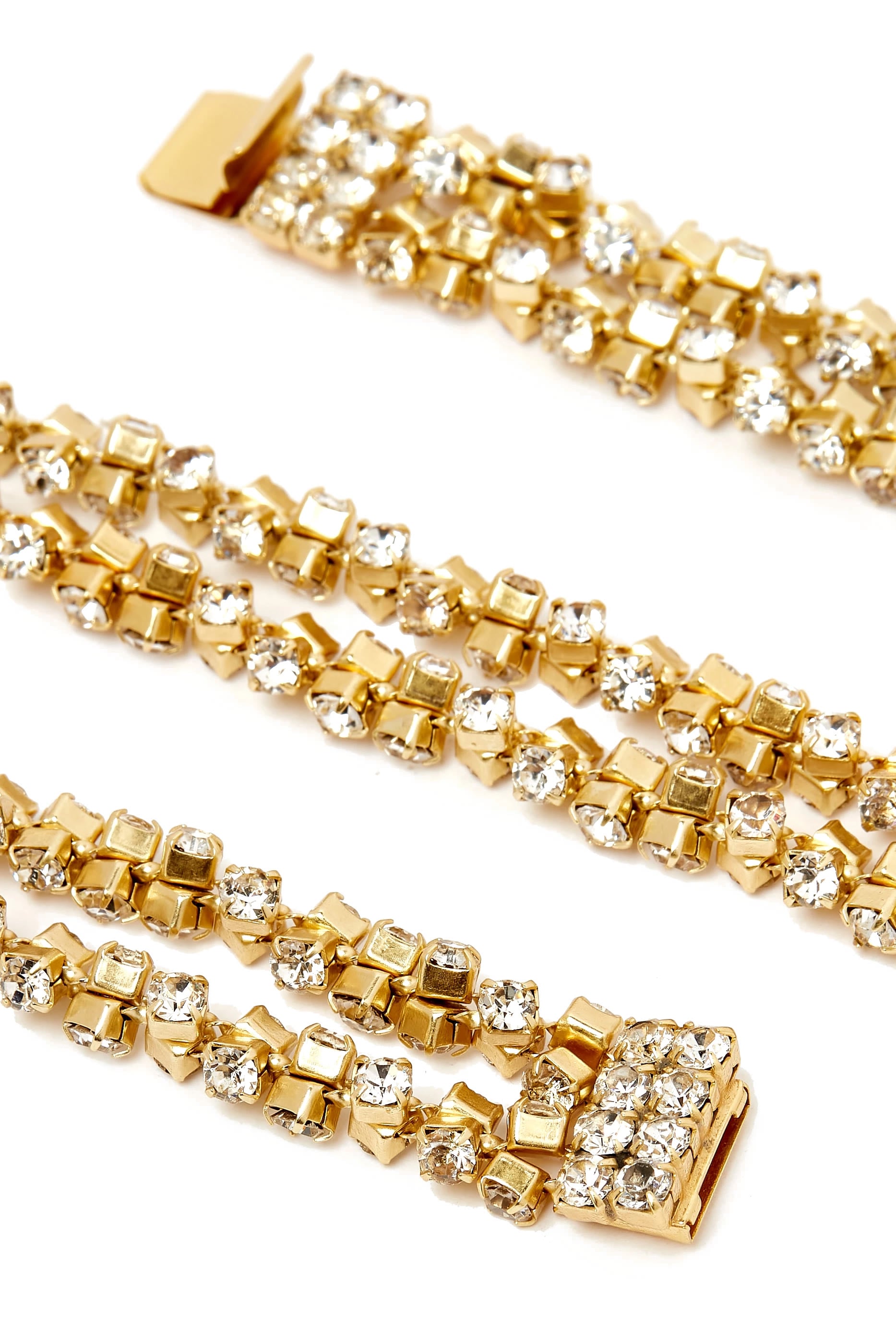 Trevise Necklace, Gold-Plated Metal & Rhinestones