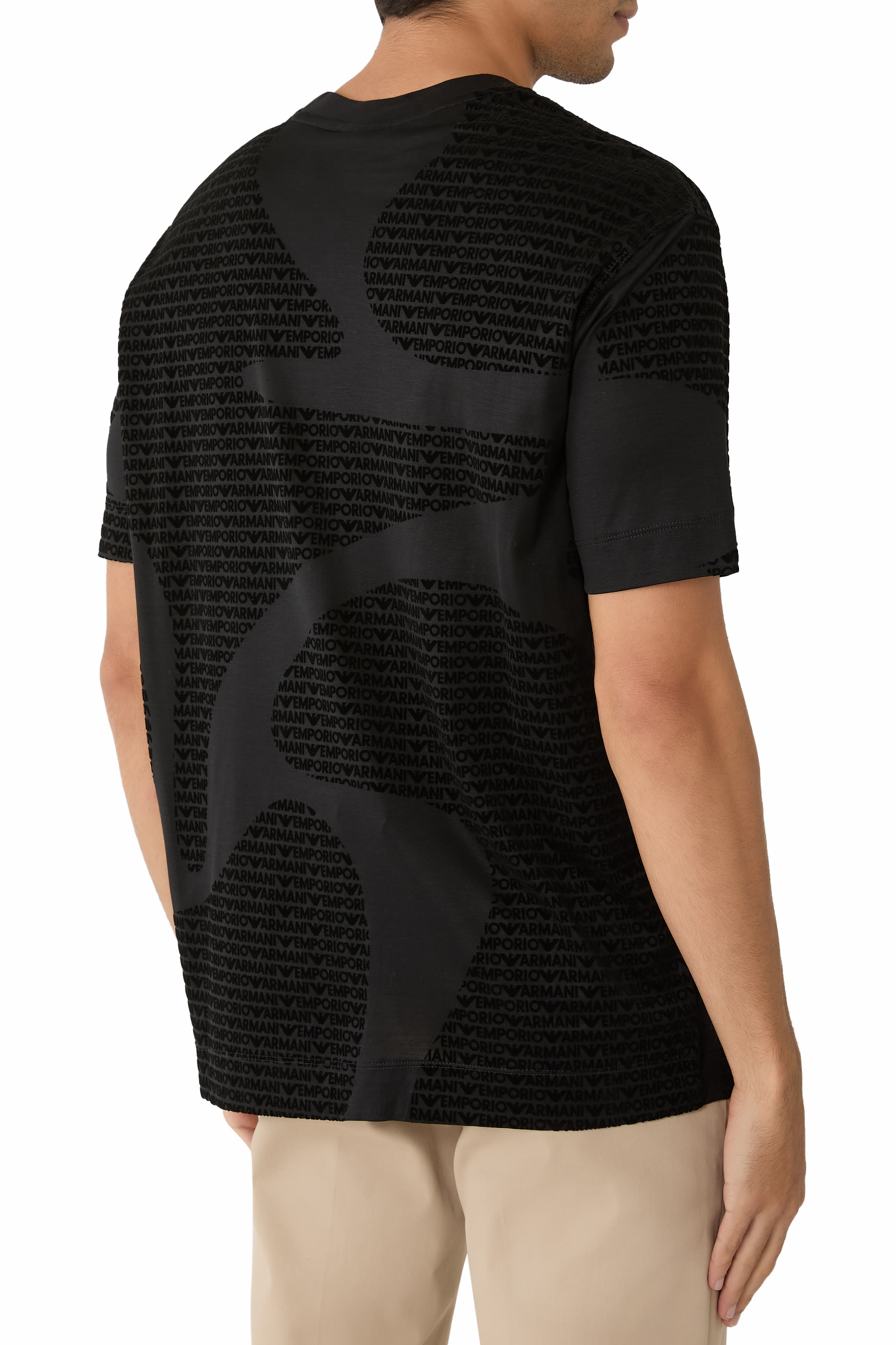  All-Over Flocked Logo T-Shirt 