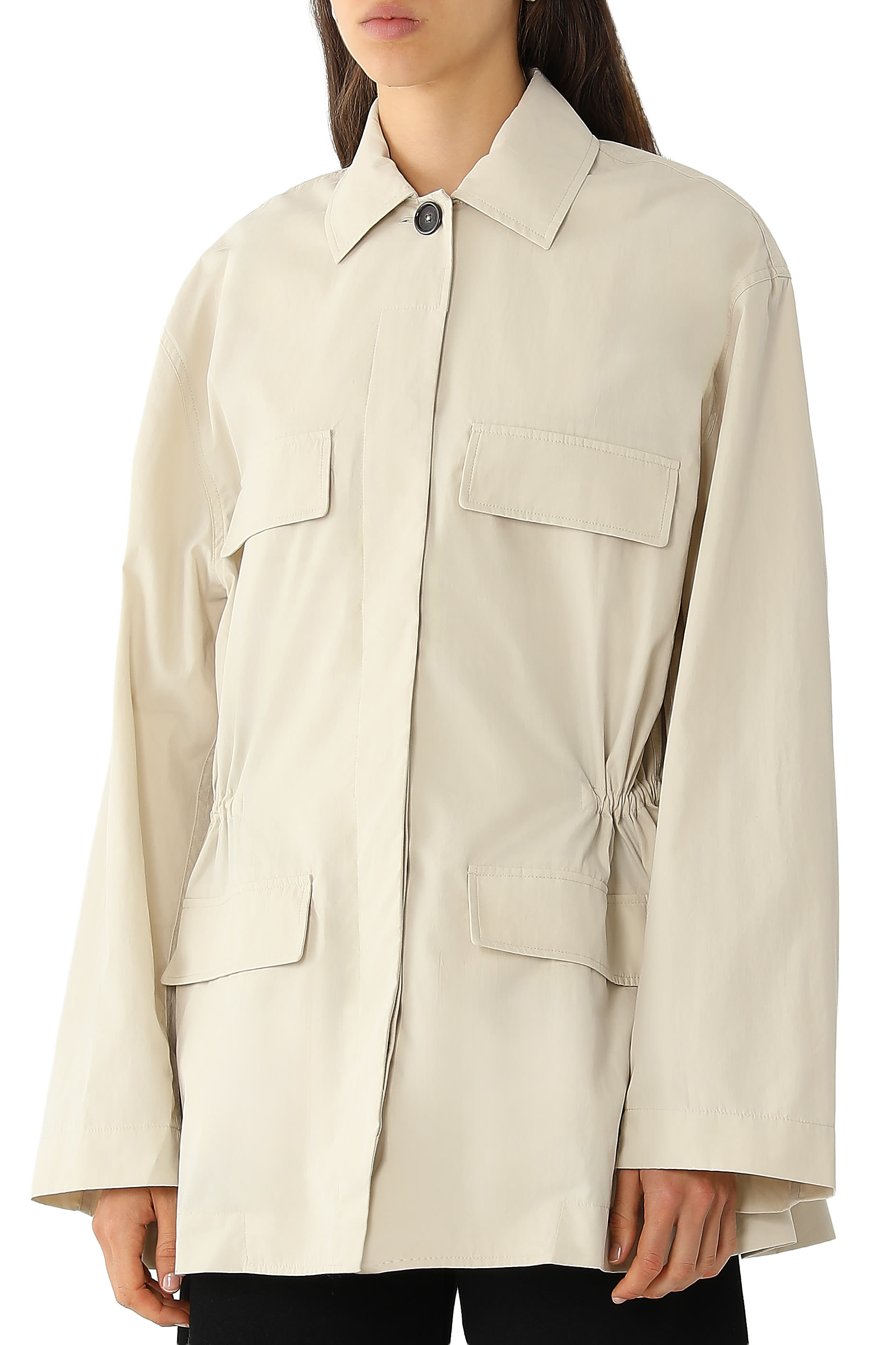 Collared Drawstring Jacket