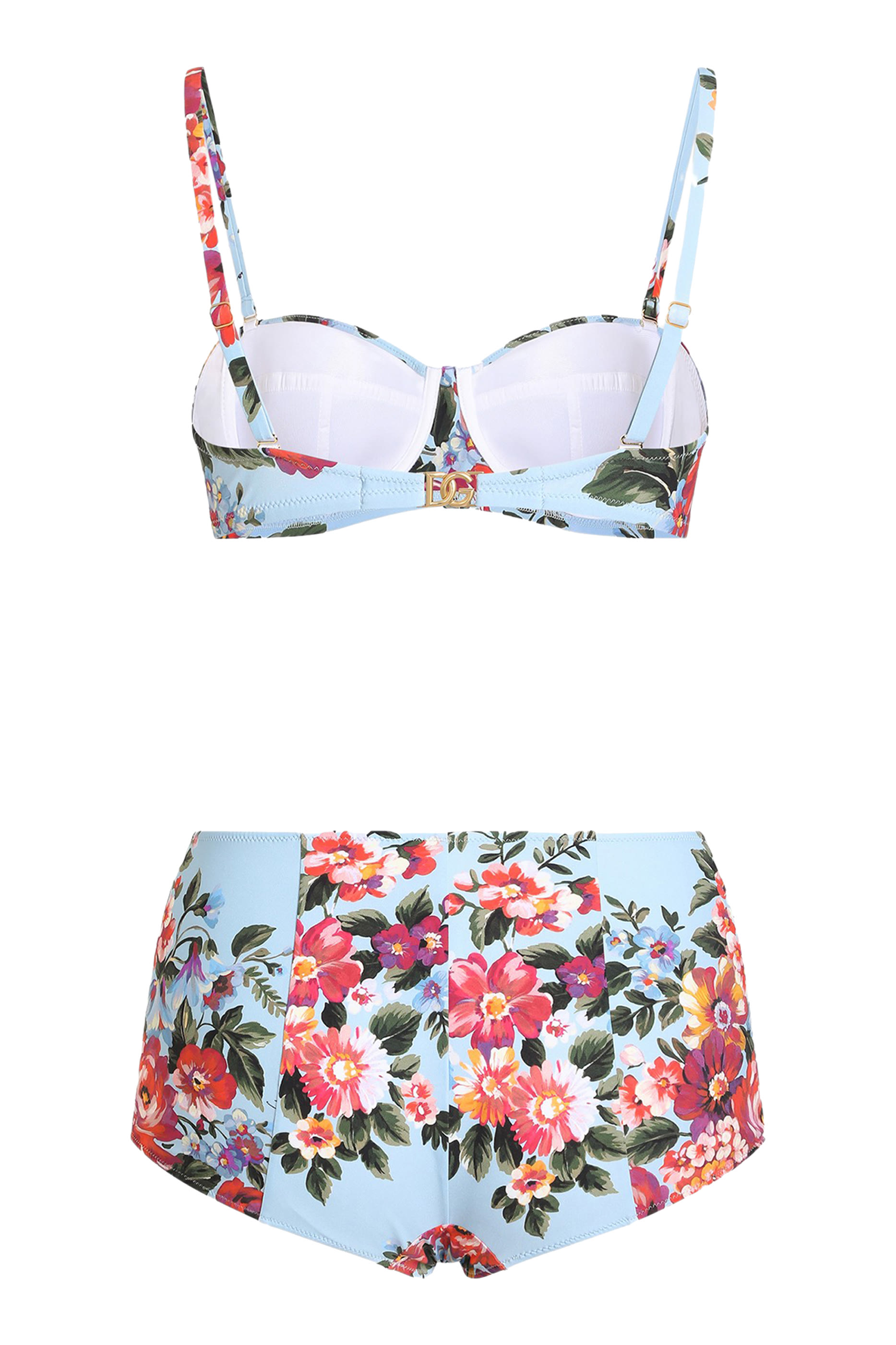 Flower Bouquet-Print Balconette Bikini