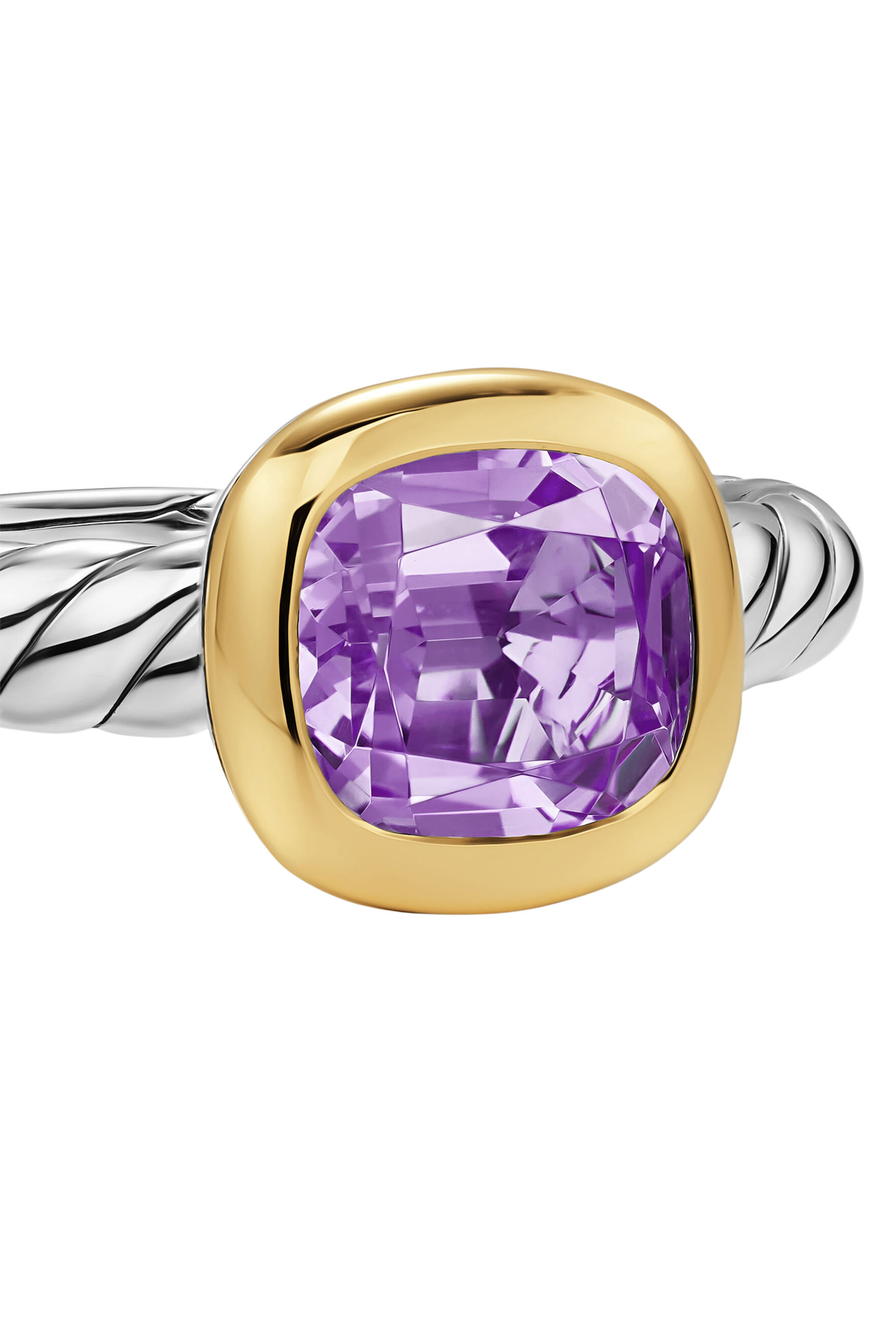 Mercer® Color Stone Ring, Sterling Silver with 18K Yellow Gold & Amethyst