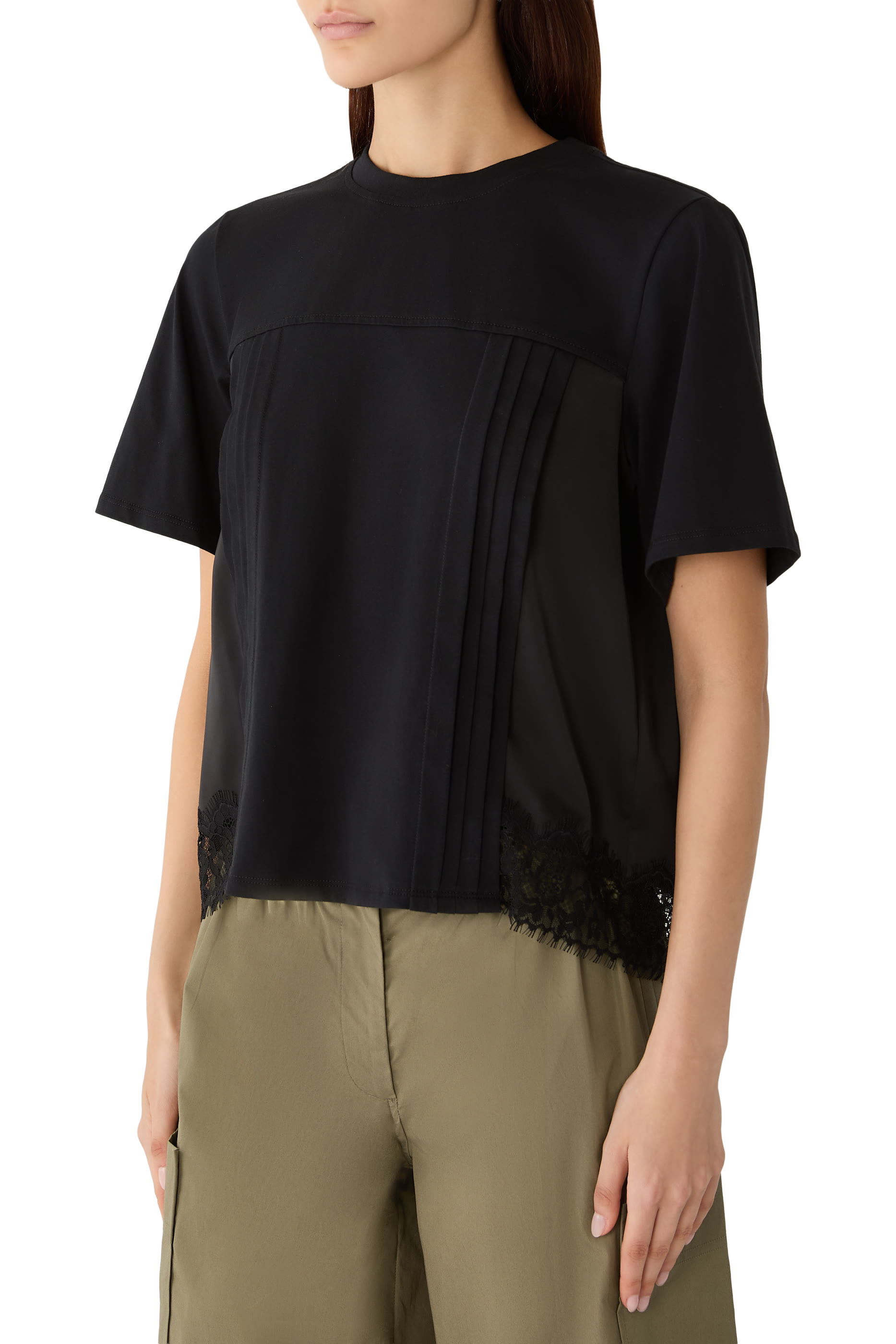 Satin Lace Combo T-Shirt 