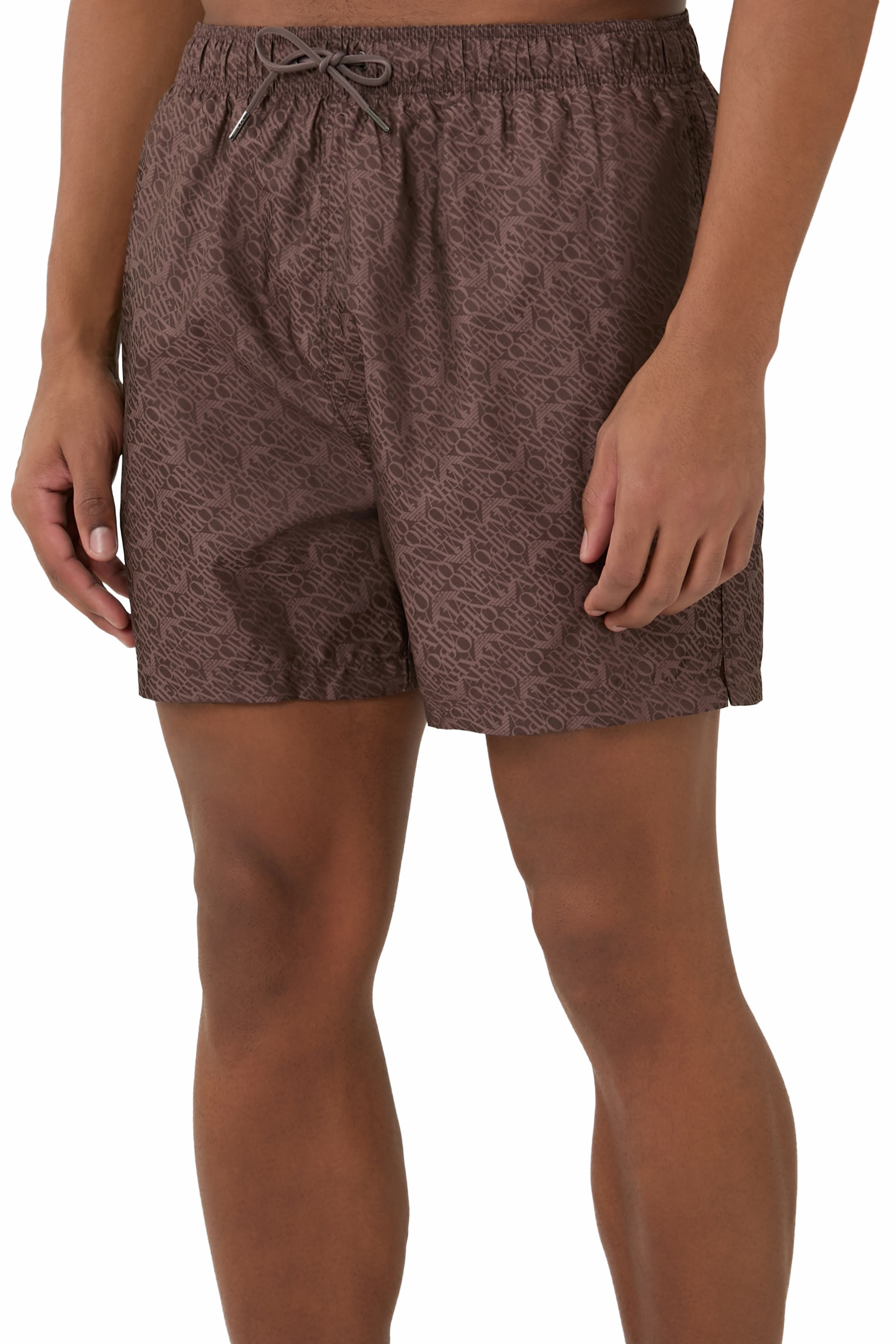 All-Over Jacquard Logo Swim Shorts