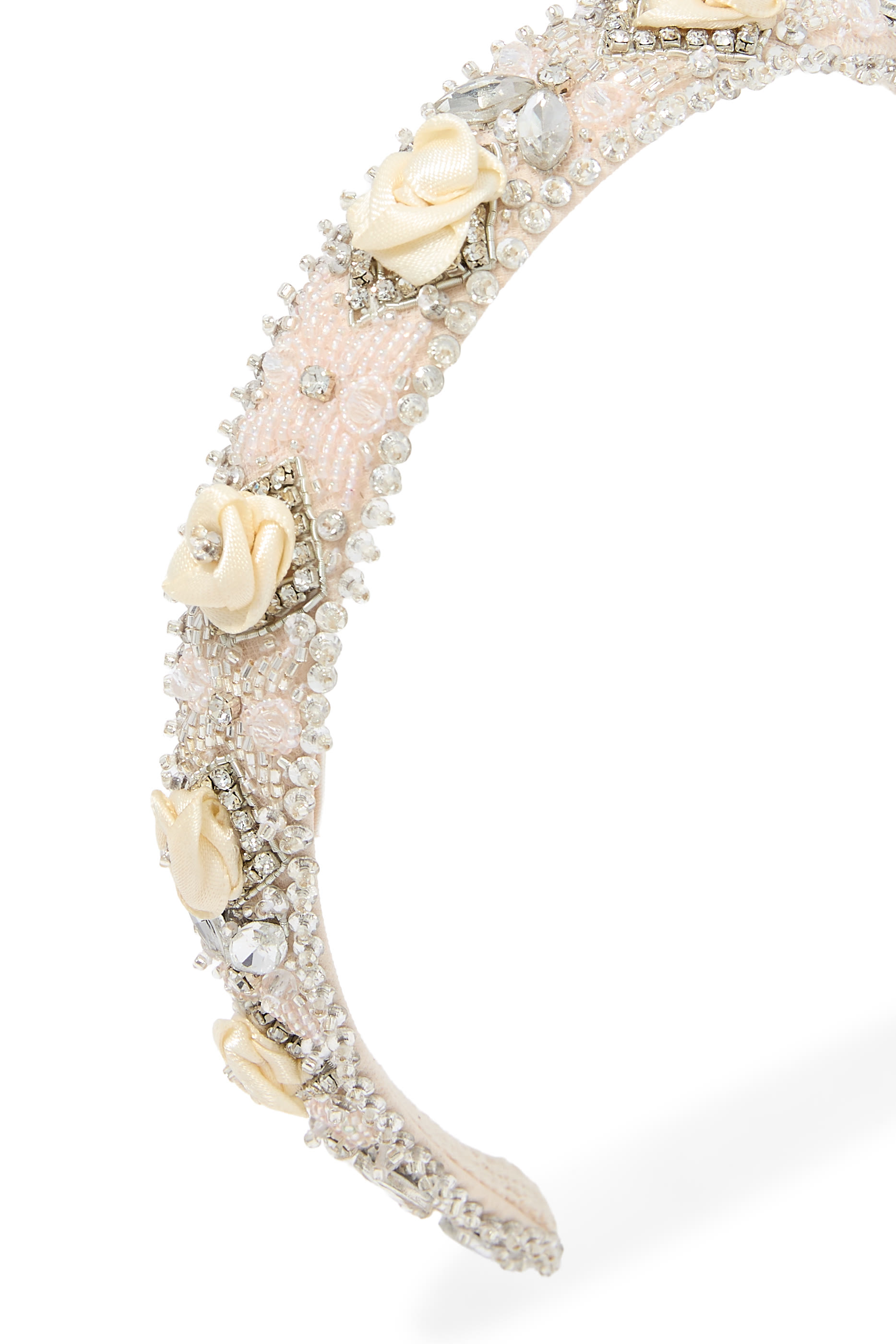 Kids Floral Appliqués Crystal-Embellished Hairband