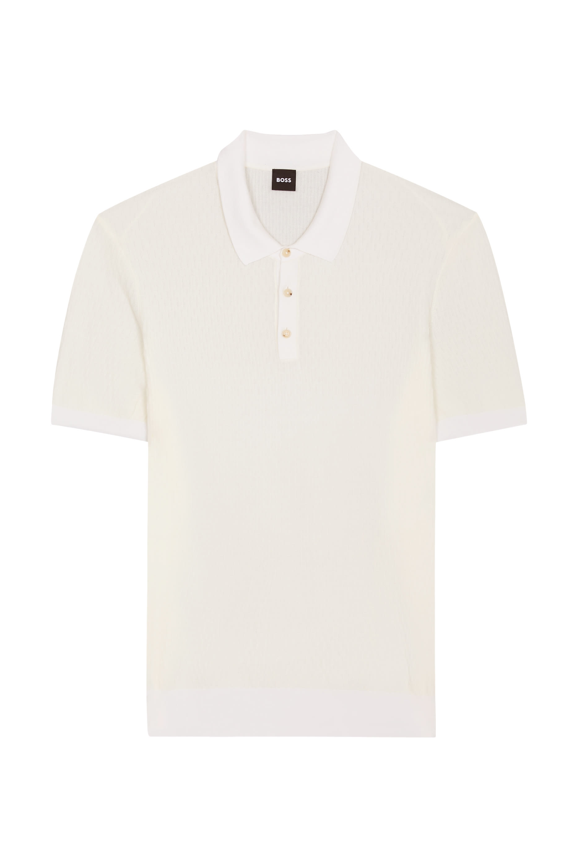 H-Lurazio Textured Knit Polo Shirt