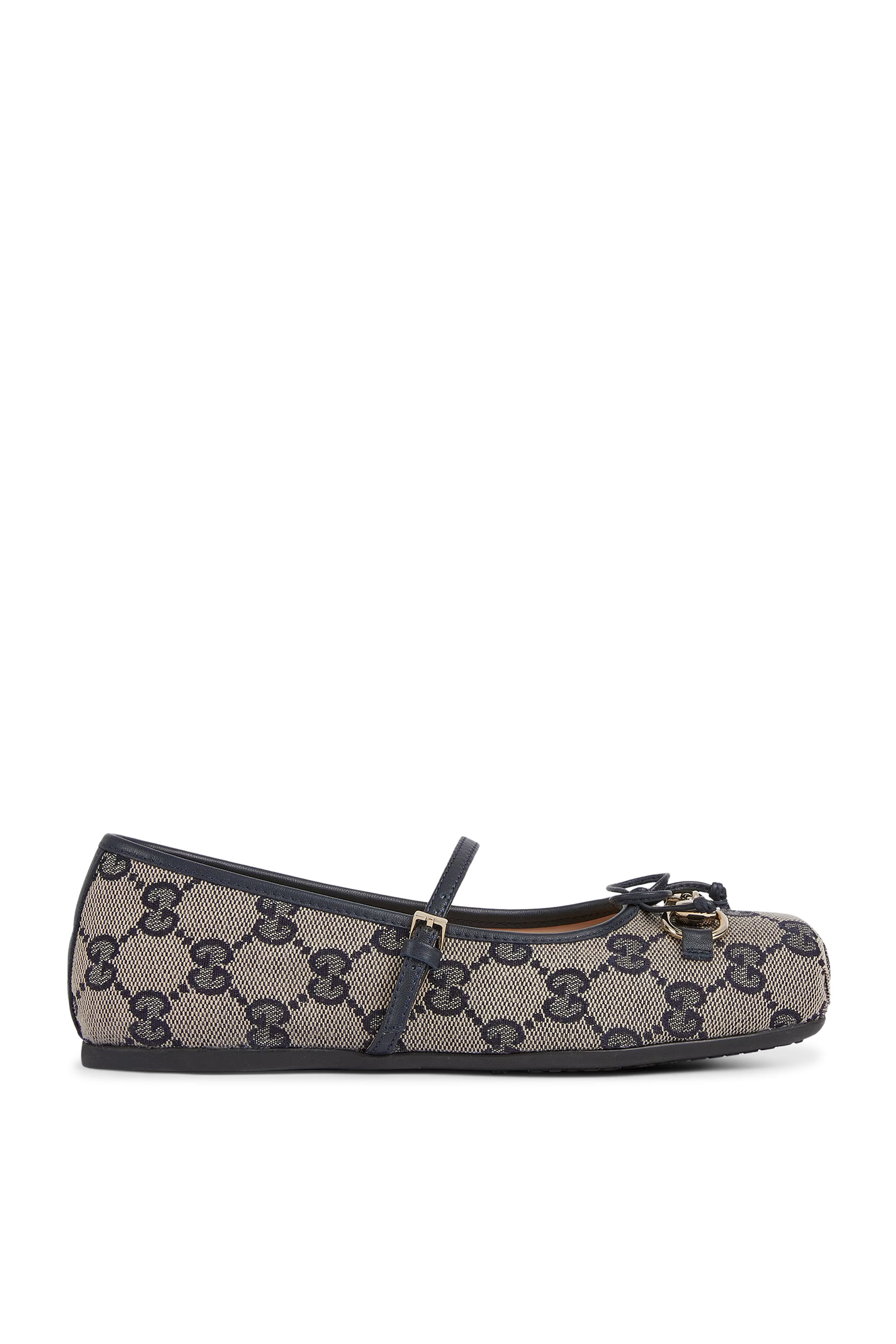 Kids GG Horsebit Ballet Flats