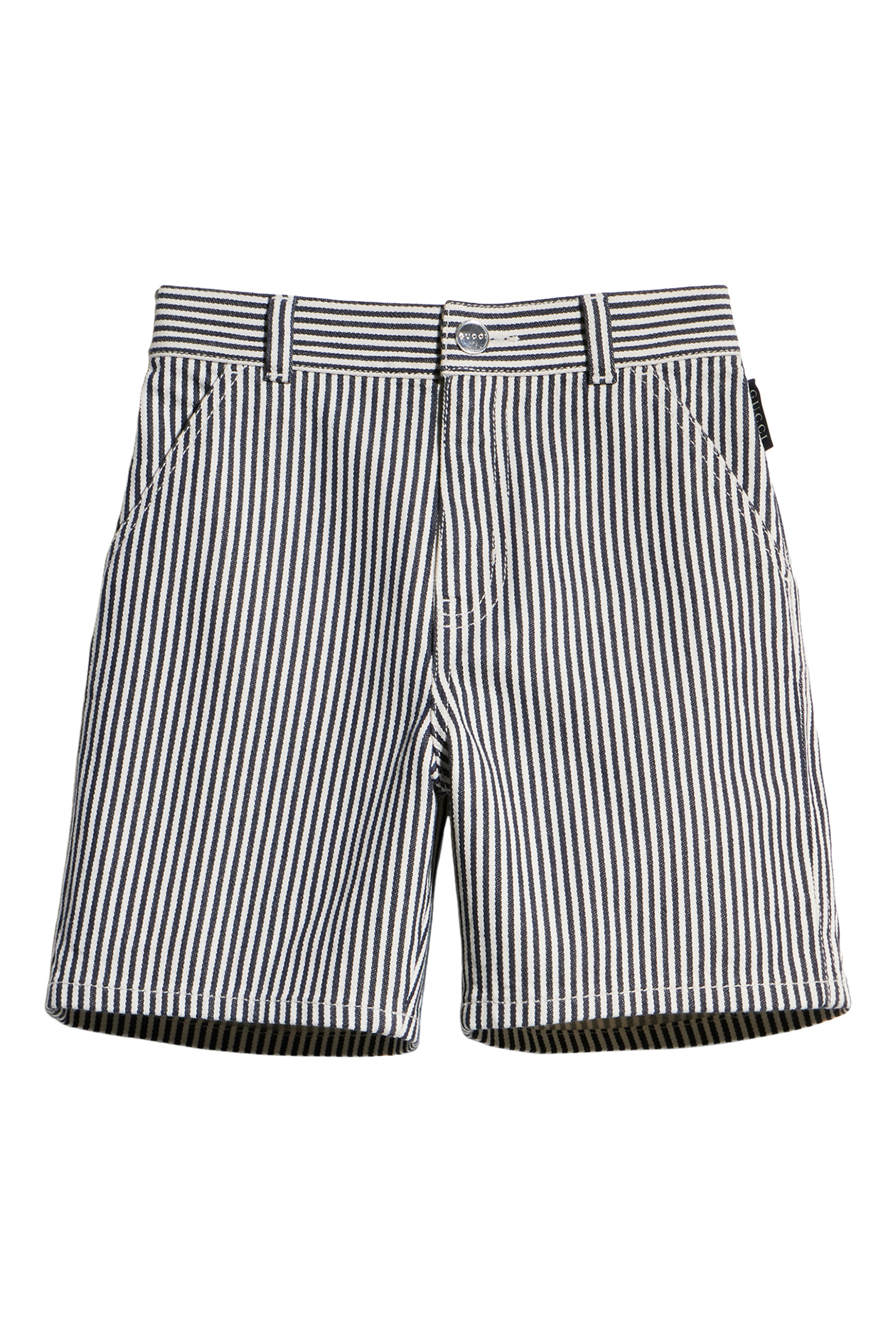Kids Striped Denim Shorts
