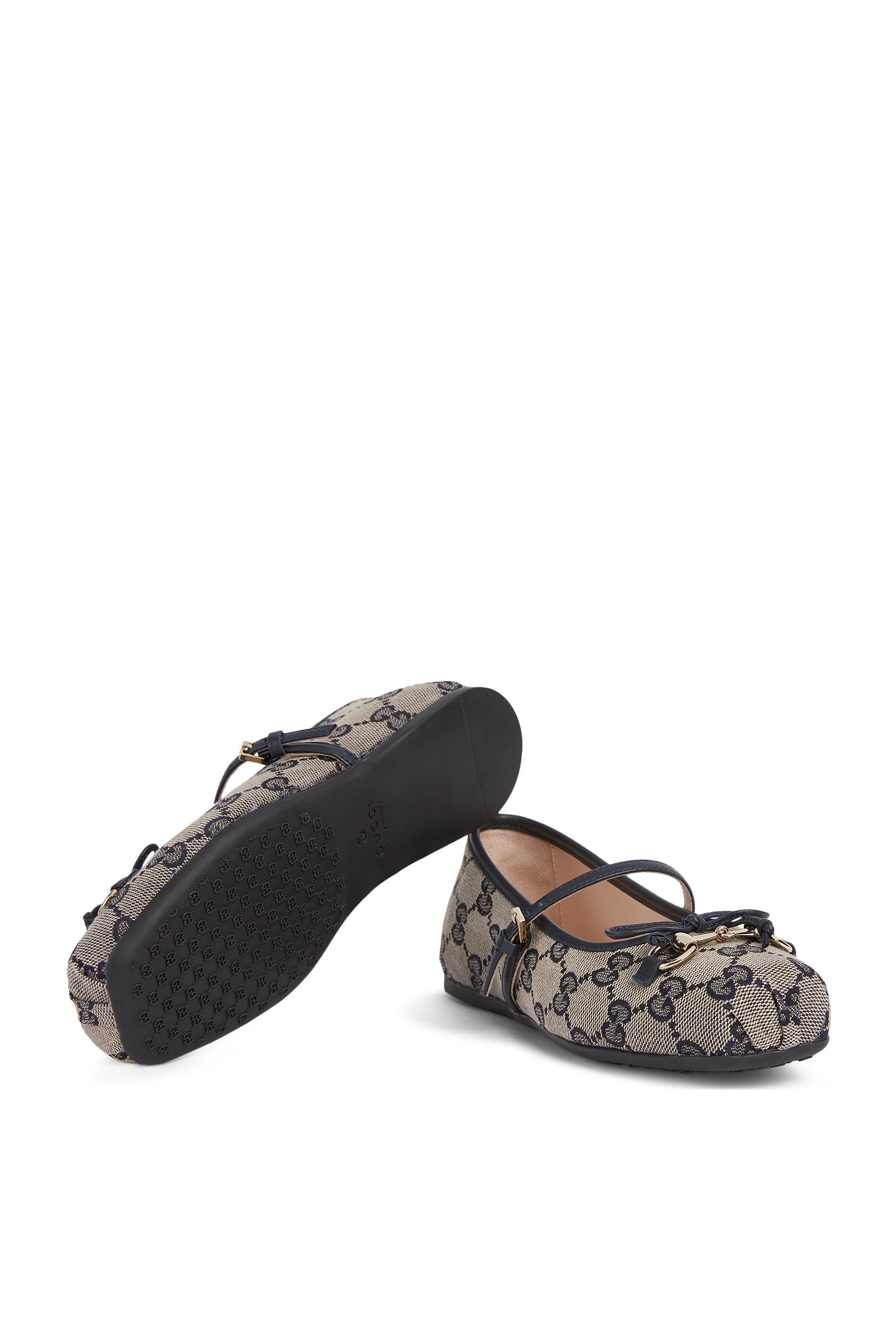 Kids GG Horsebit Ballet Flats