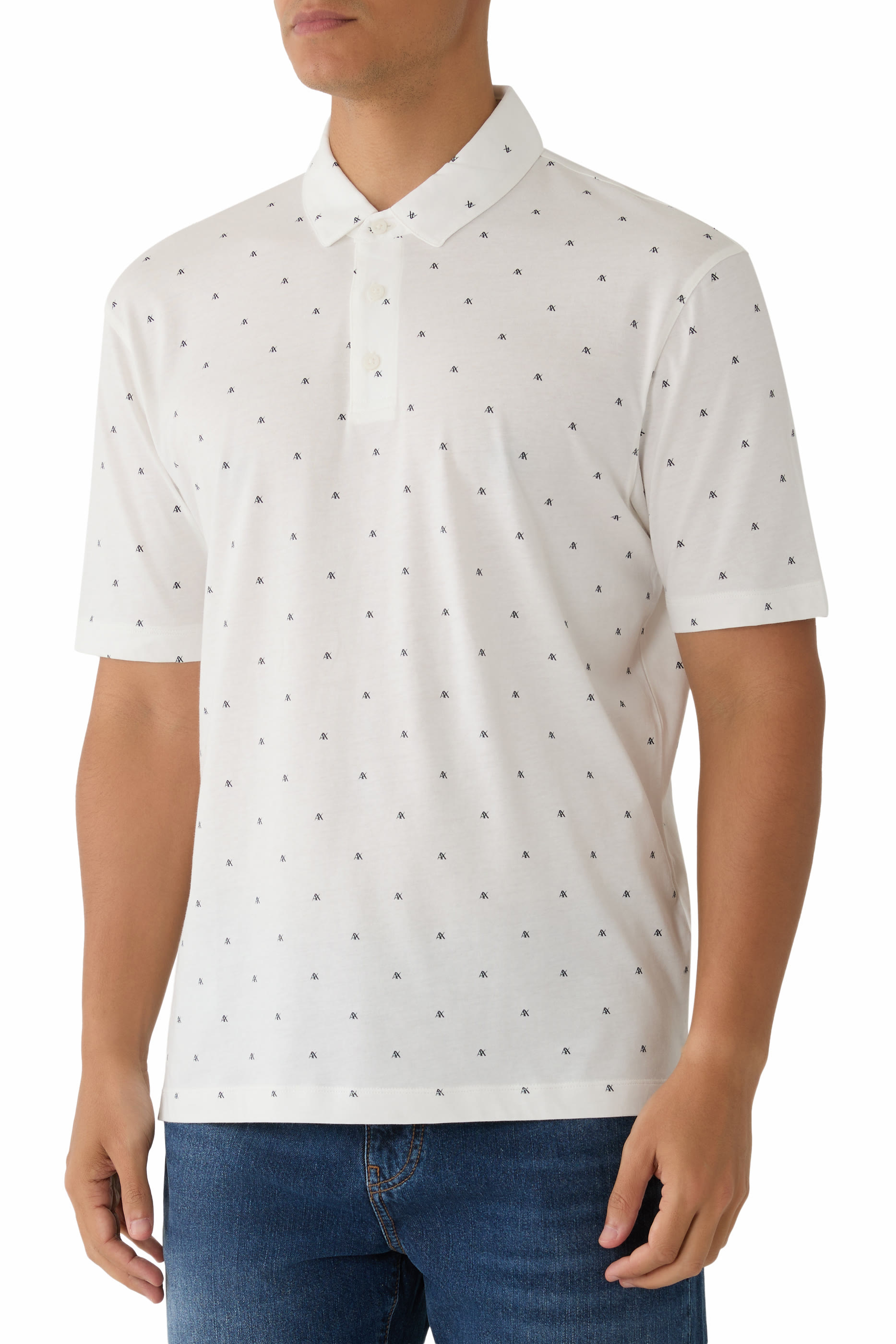 Logo Pattern Polo Shirt