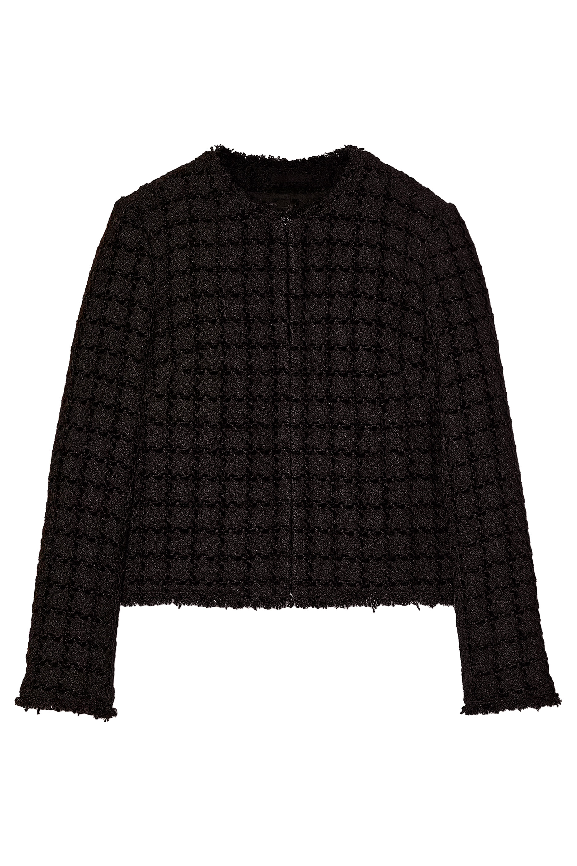 Tweed Collarless Jacket