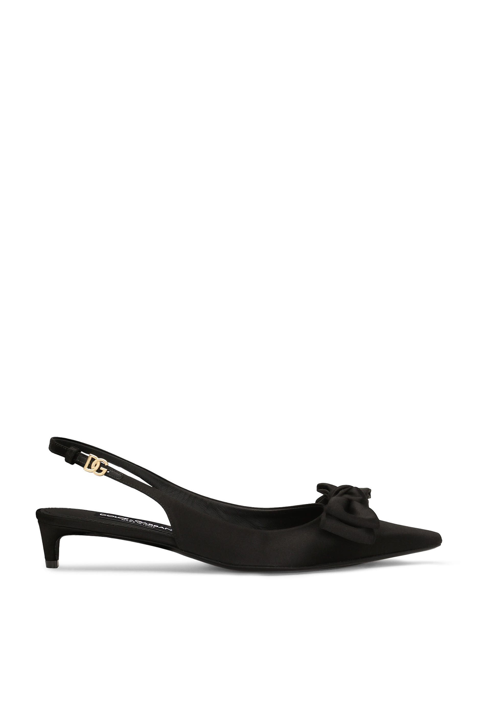 Satin Slingbacks with Bow Details