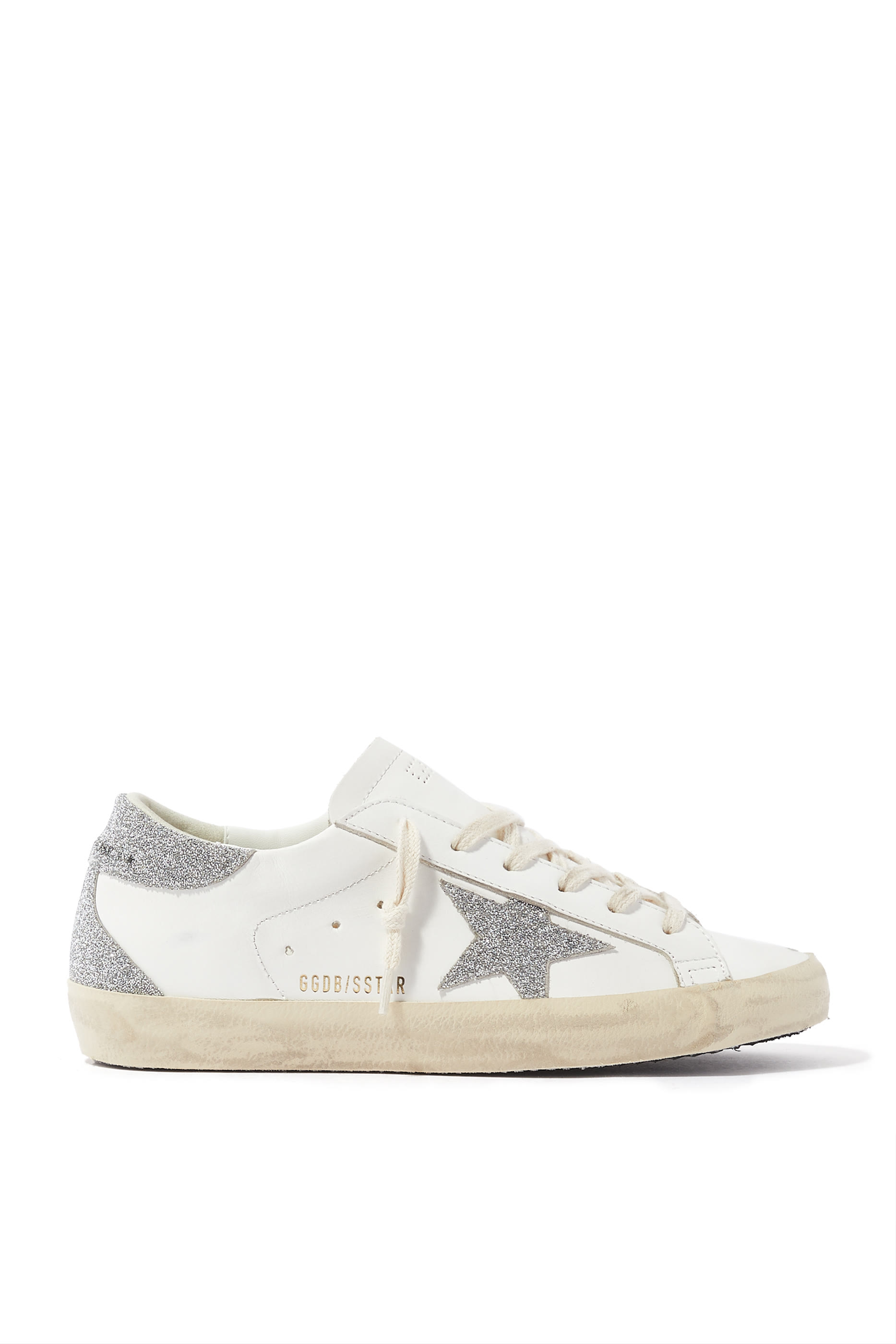 Super-Star Leather Sneakers with Swarovski Crystals