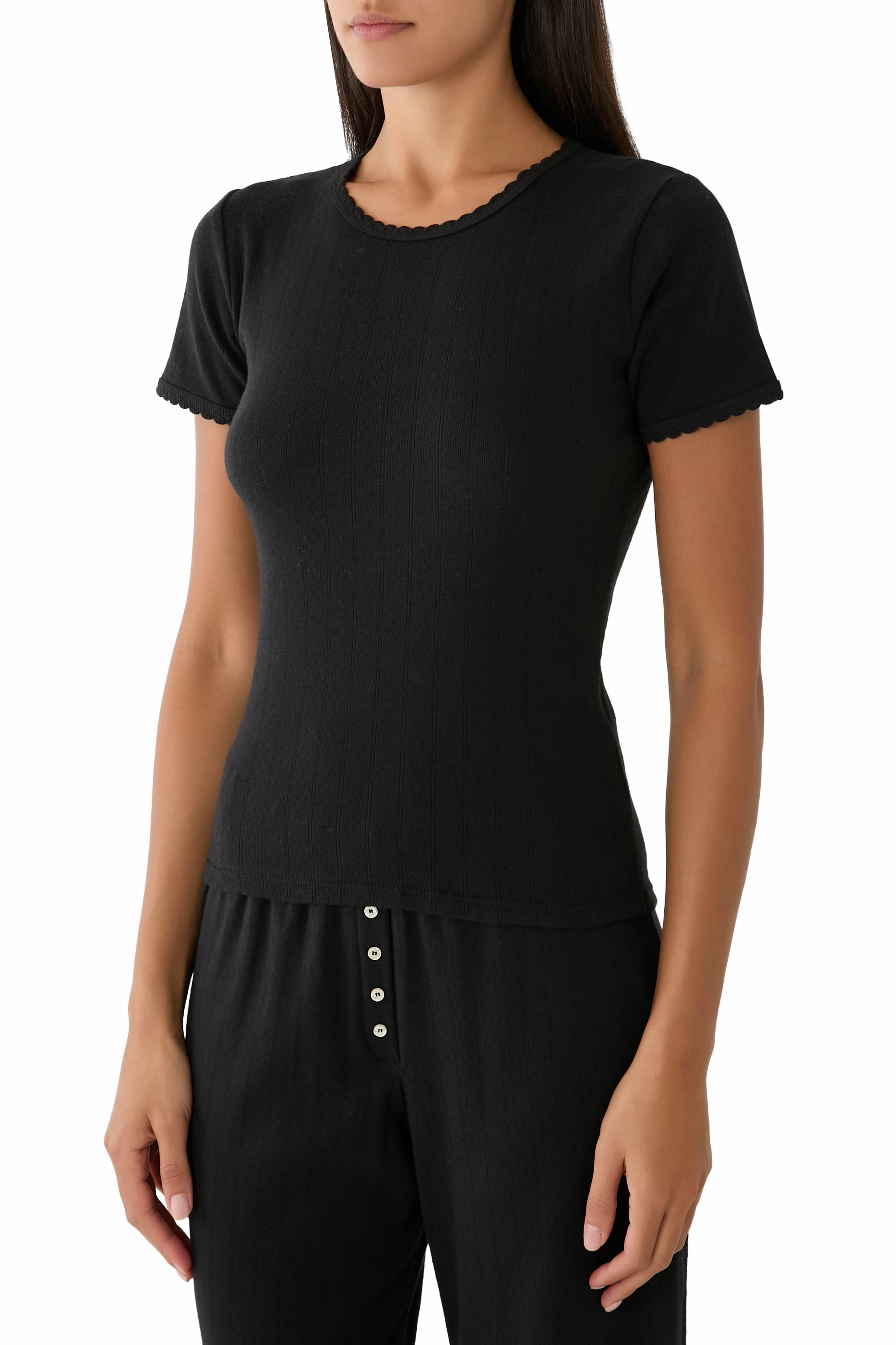 Pointelle Slim Fit Tee
