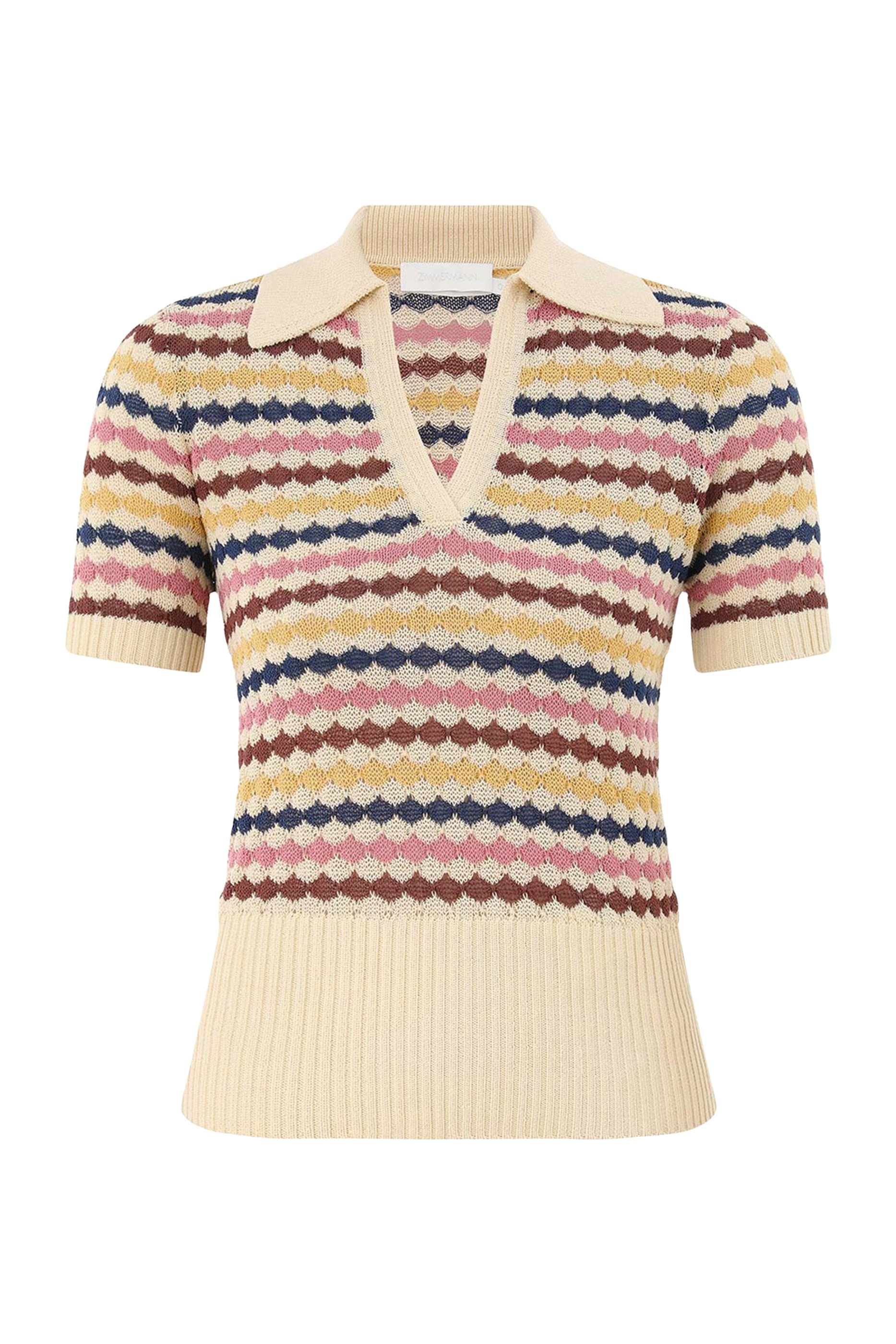 Awaken Scallop Knit Polo