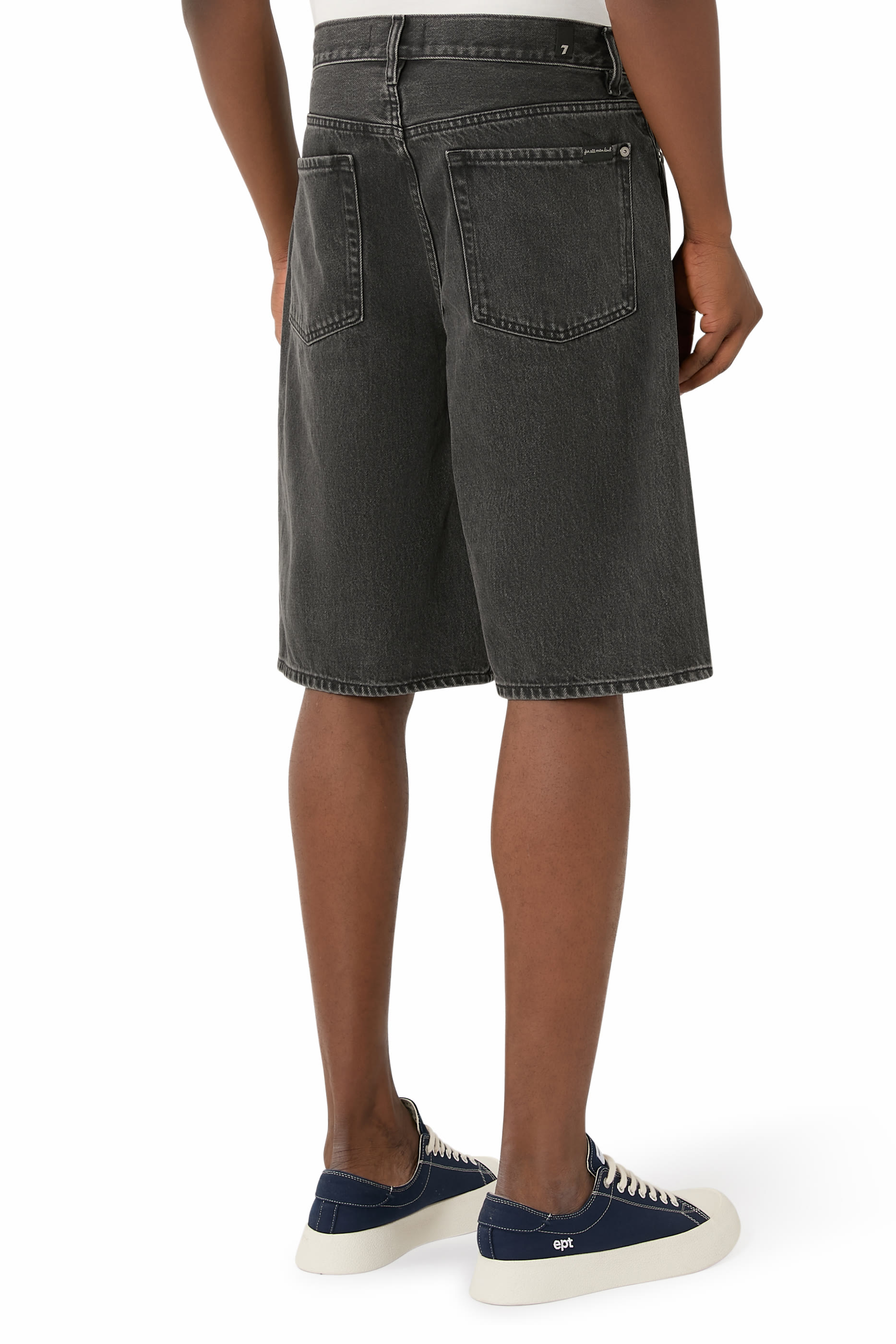 Wide Leg Denim Shorts