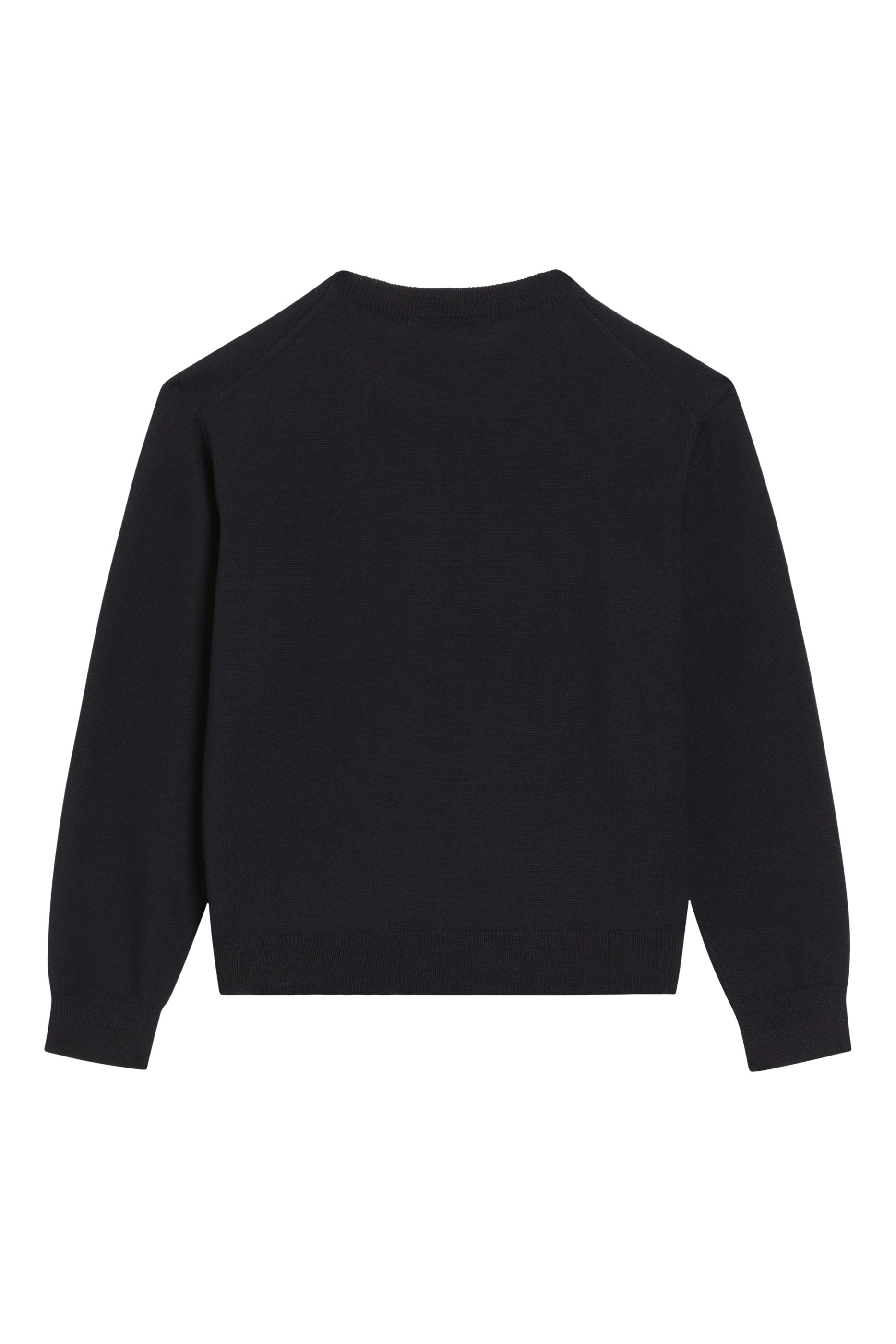 Stockinette Knit Crew Neck Sweater