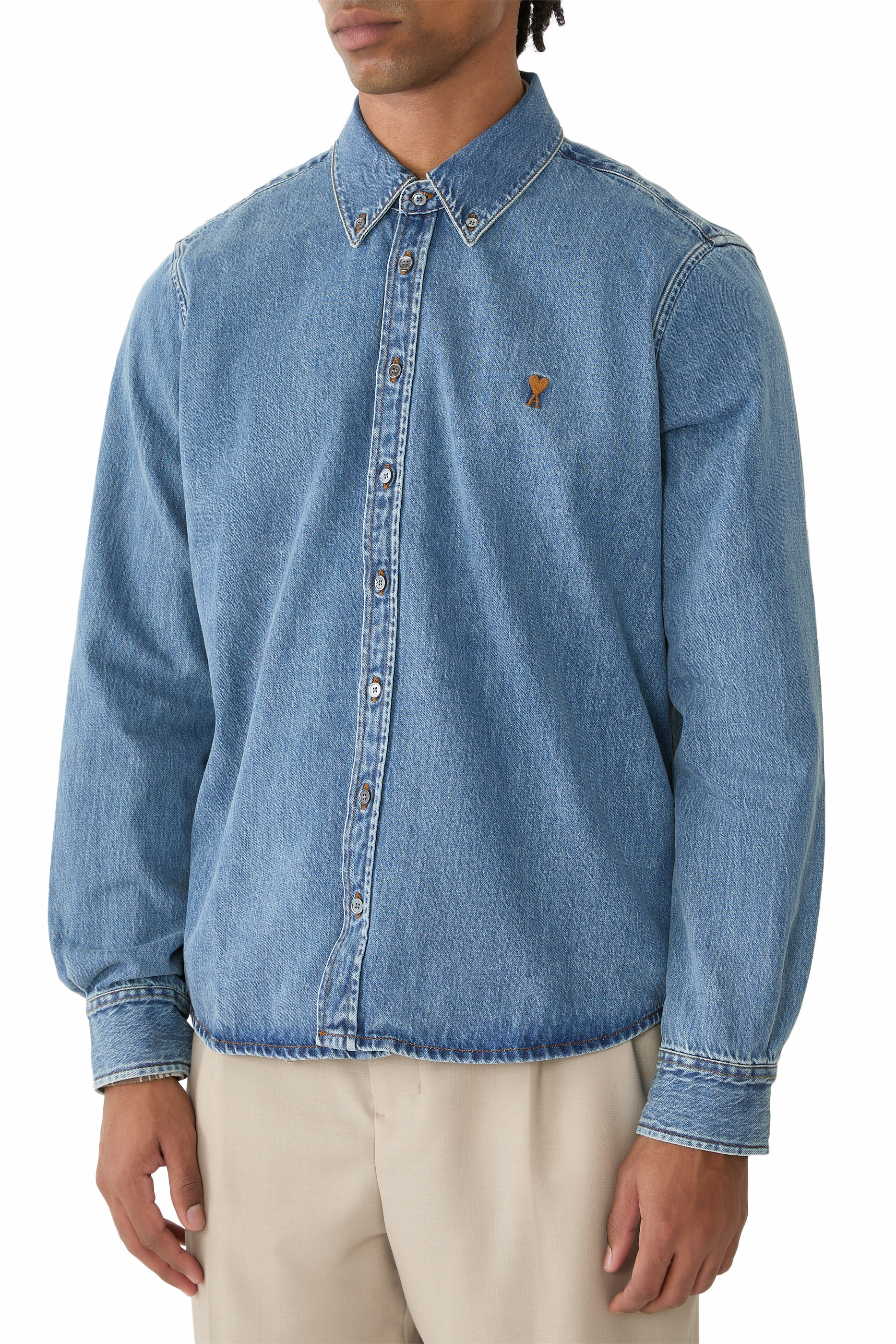  Denim Cotton Ami de Coeur Shirt