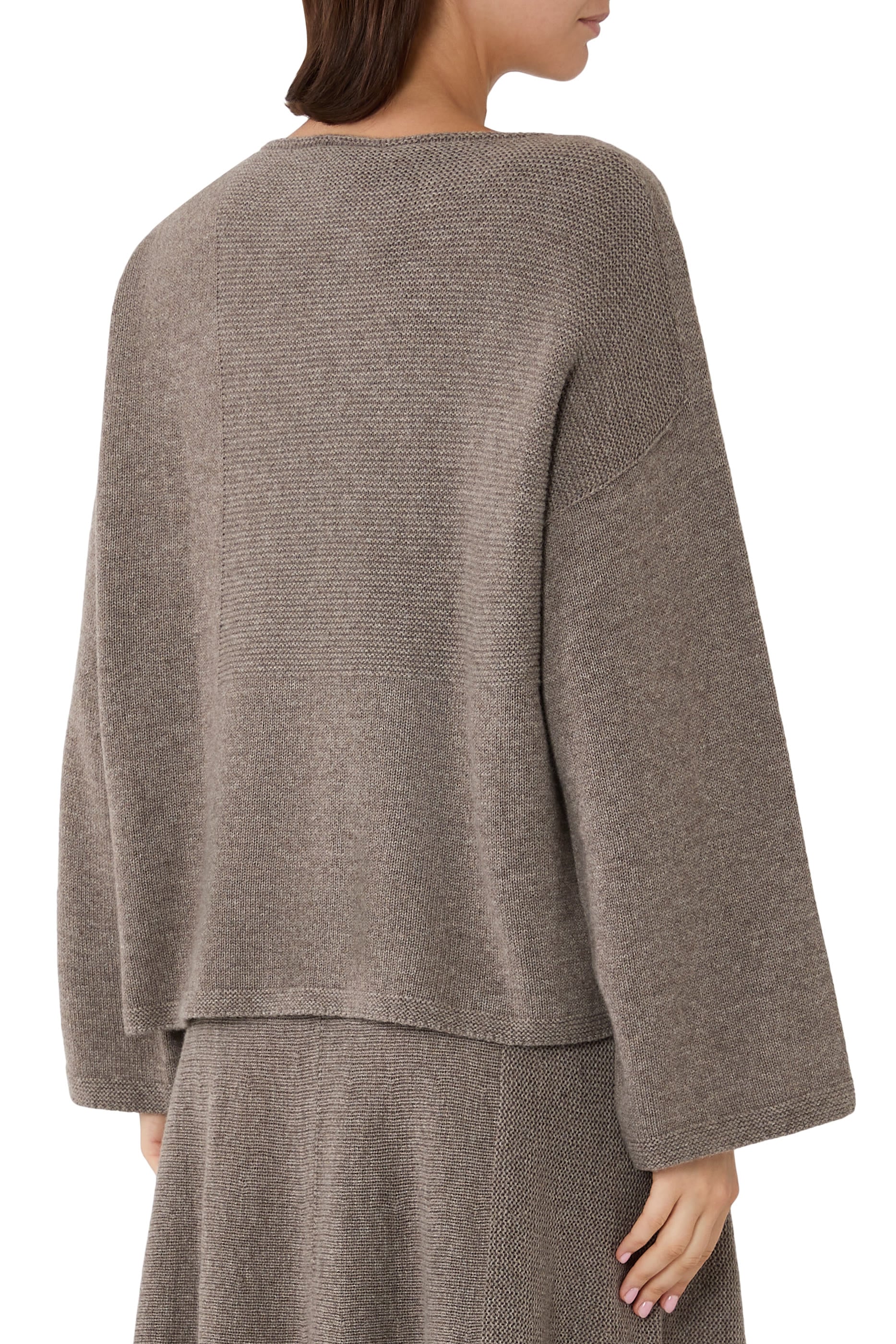 Batwing Sleeves Round-Neck Sweater