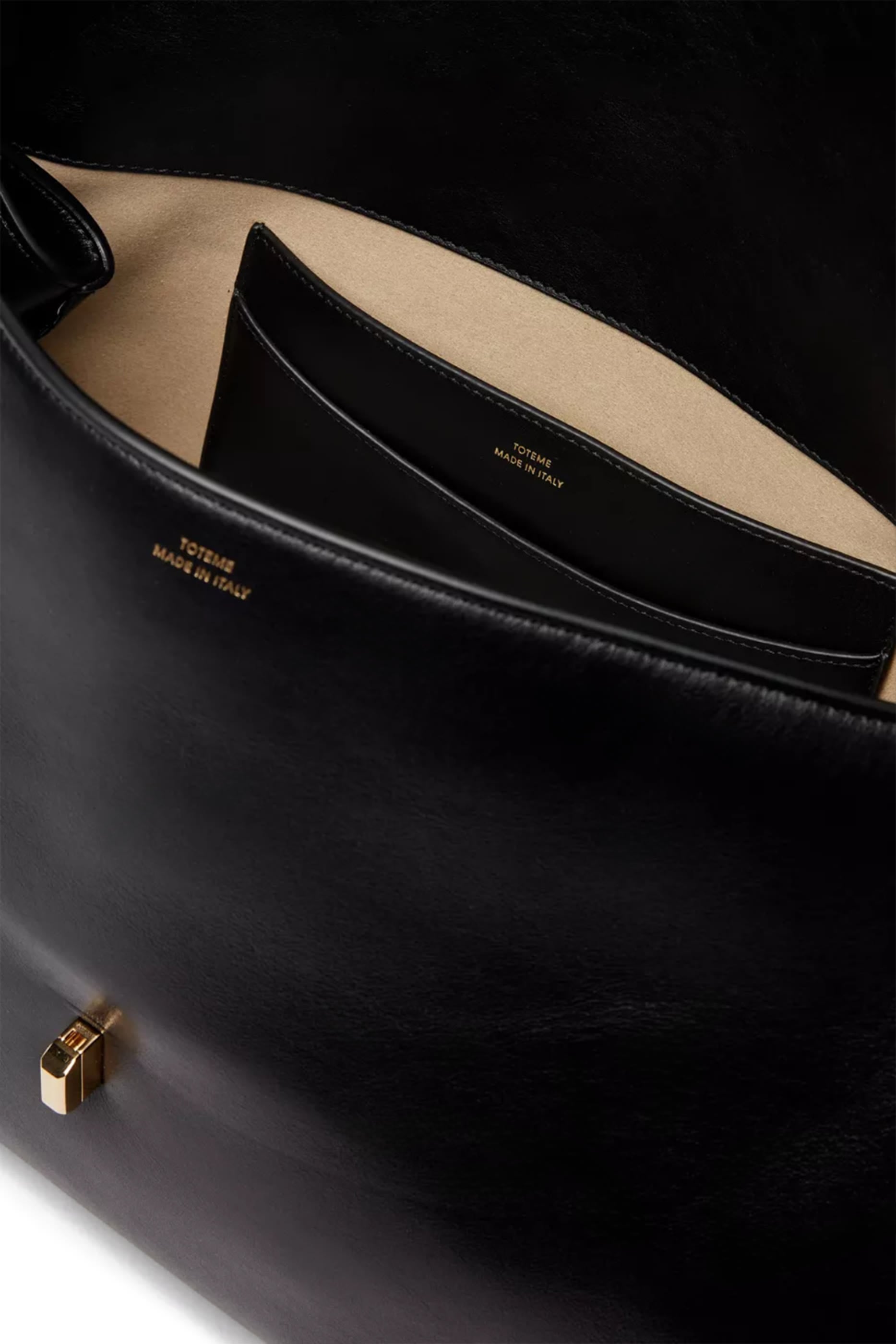 T-Lock Leather Satchel